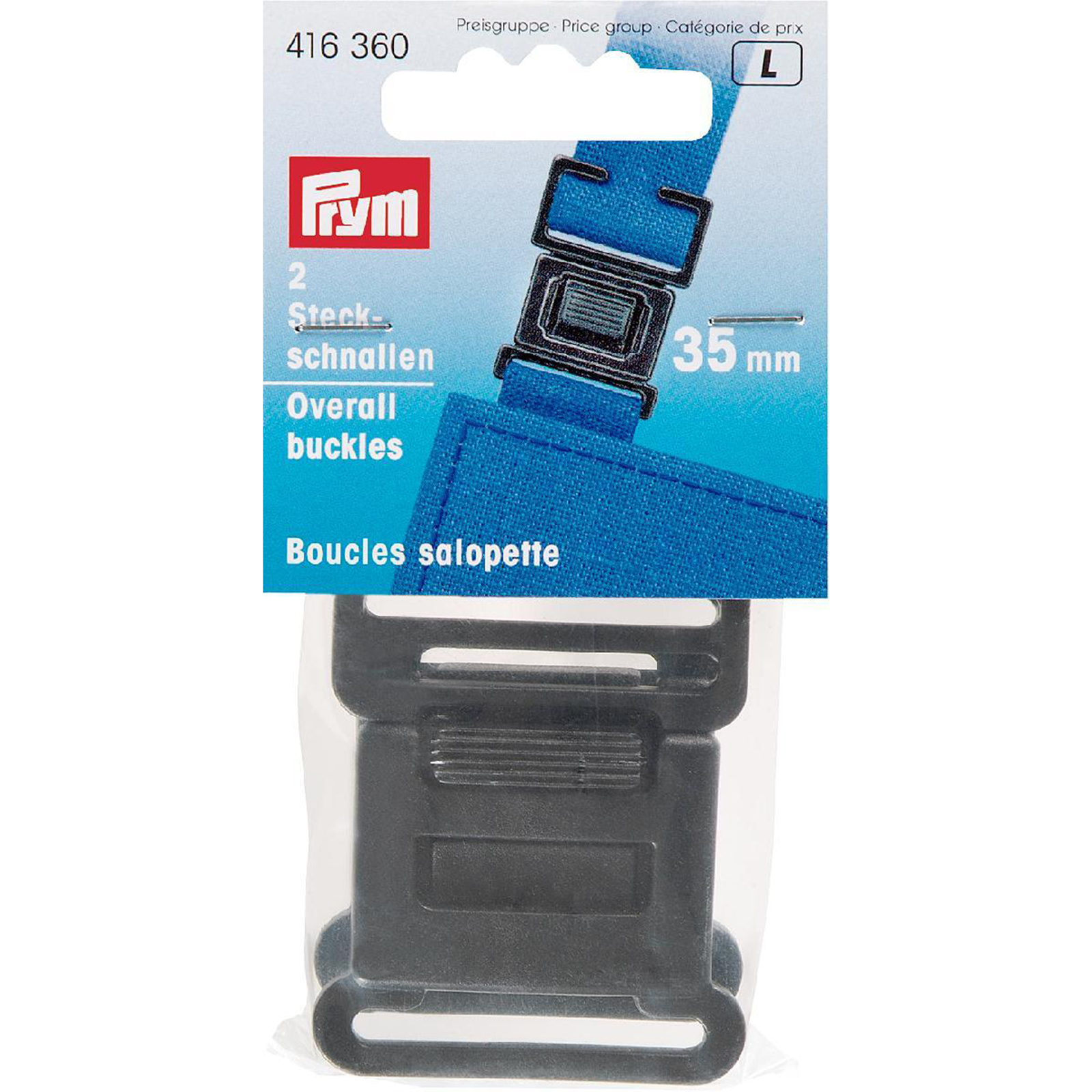 Prym 416360 Klikgespen KST 35 mm zwart - Kaart