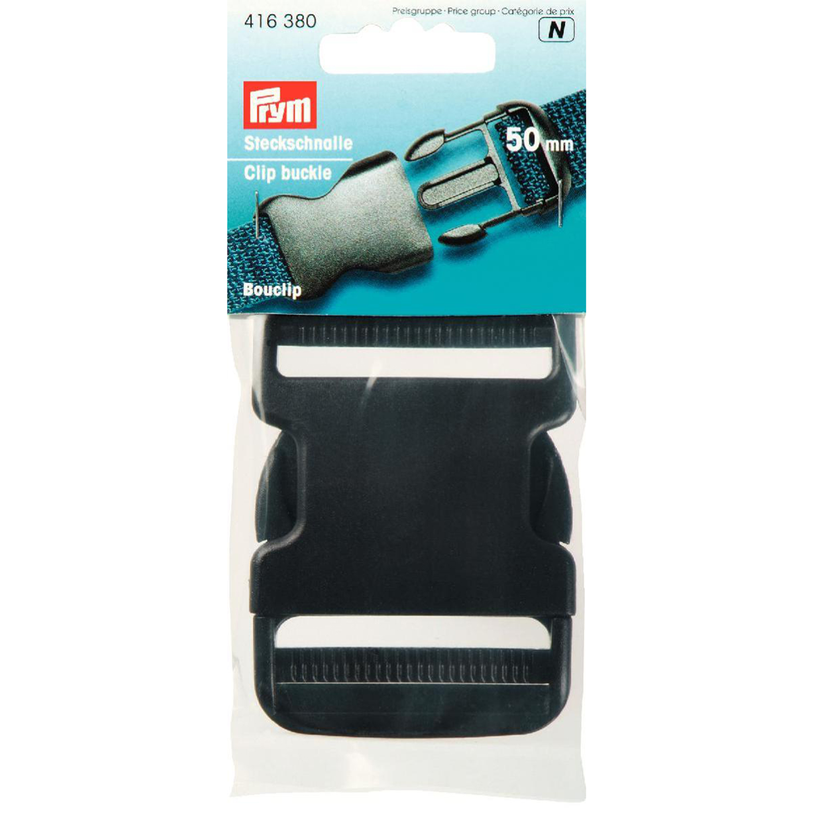 Prym 416380 Klikgespen sterk KST 50 mm zwart - Kaart