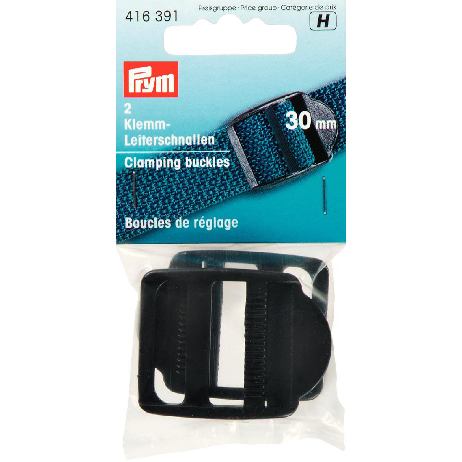 Prym 416391 Regelbare klemgespen KST 30 mm zwart - Kaart