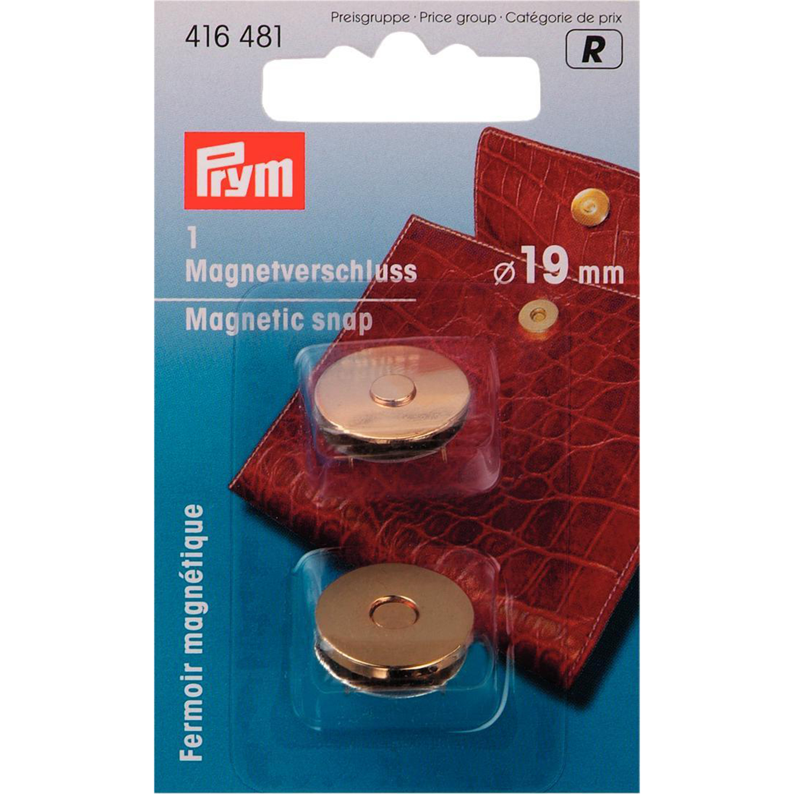 Prym 416481 Magneetsluiting 19 mm goudkleurig - Kaart