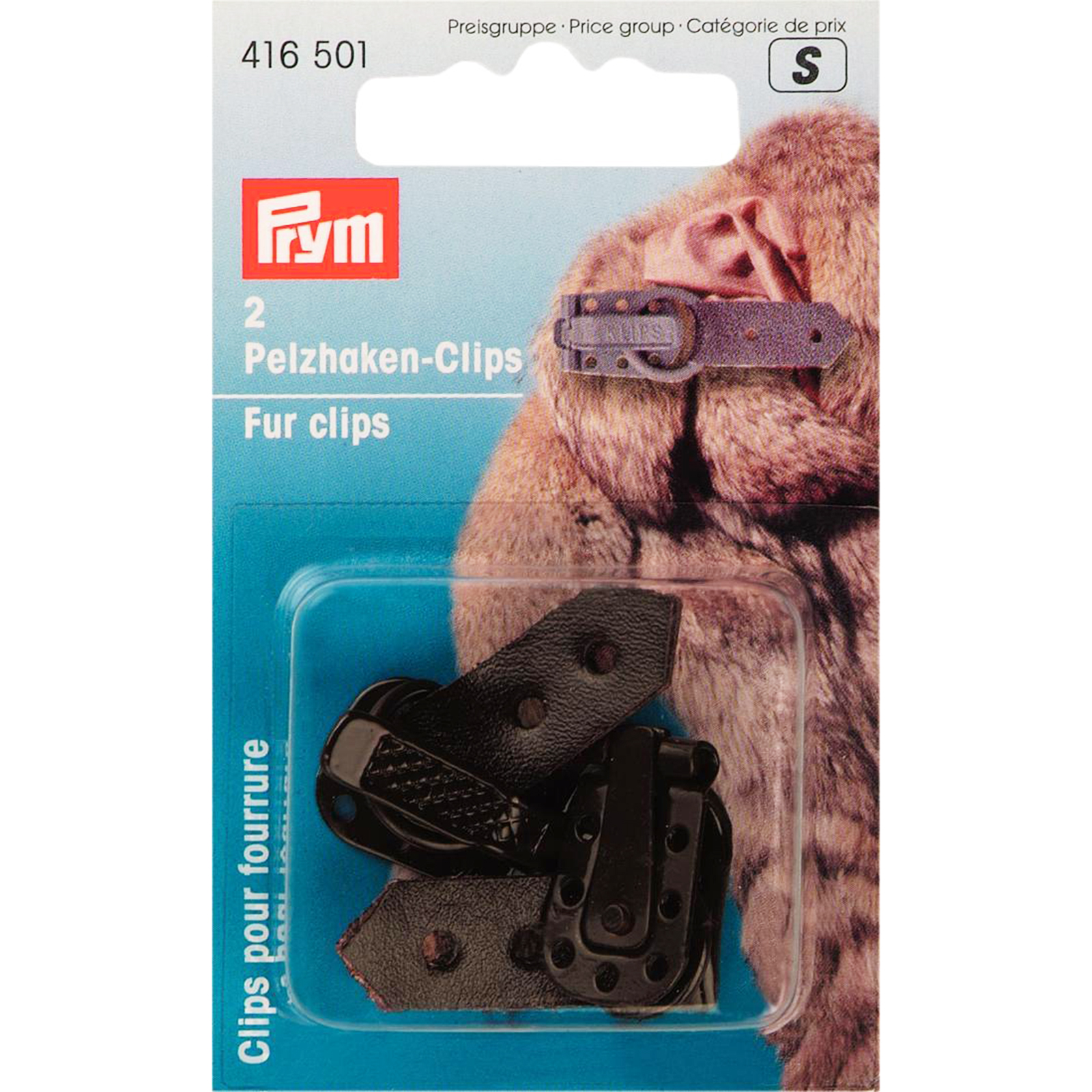 Prym 416501 Clips voor bonthaken bruin - Kaart