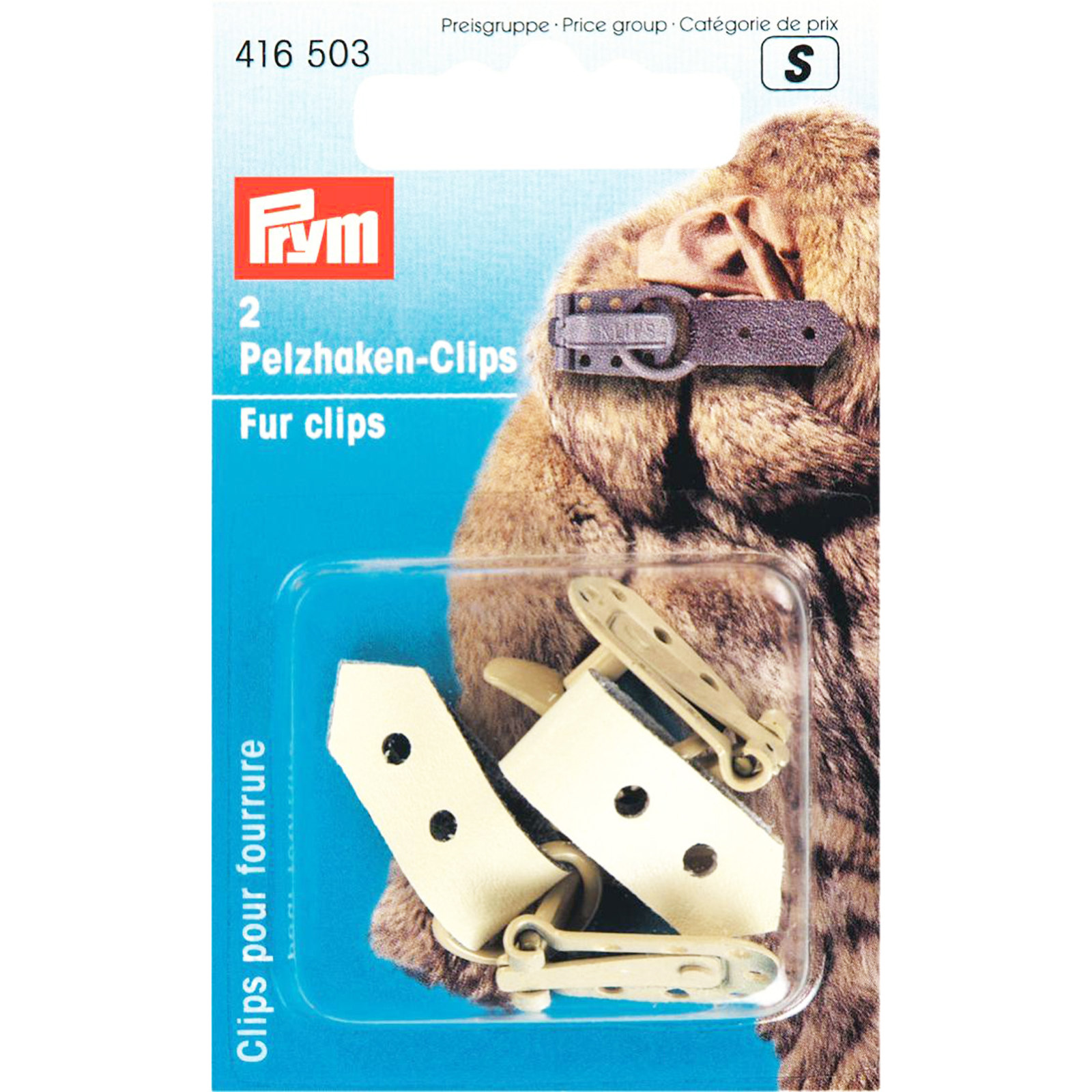 Prym 416503 Clips voor bonthaken beige - Kaart