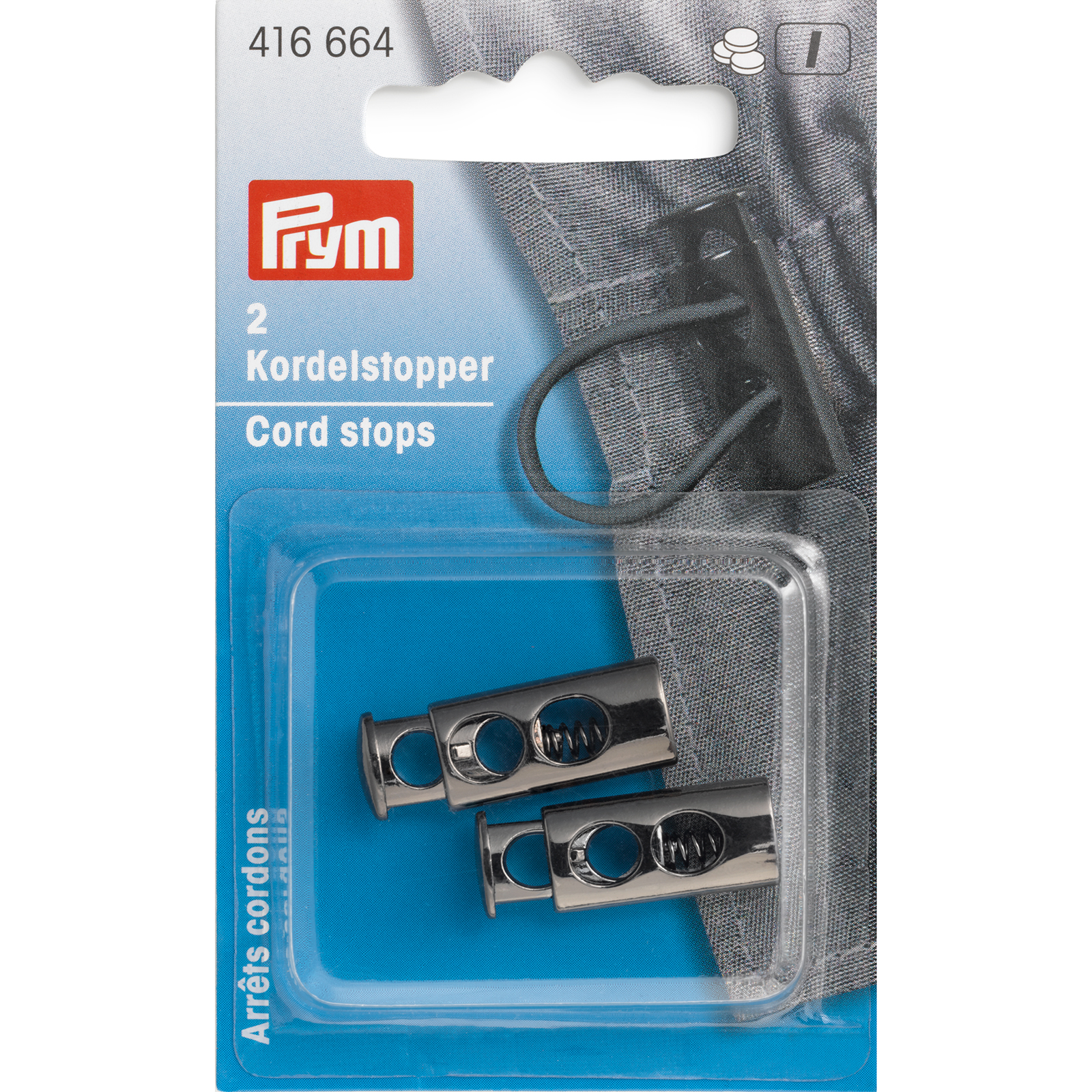 Prym 416664 Koordstopper 2 gaatjes geschutbrons 2st - Kaart