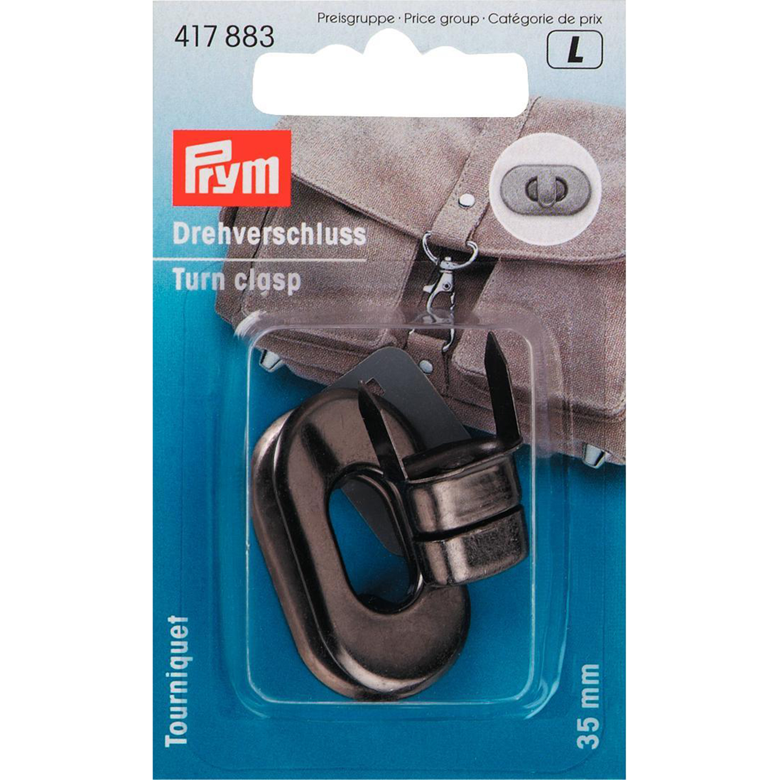 Prym 417883 Tourniquet voor tassen oudzilver - Kaart