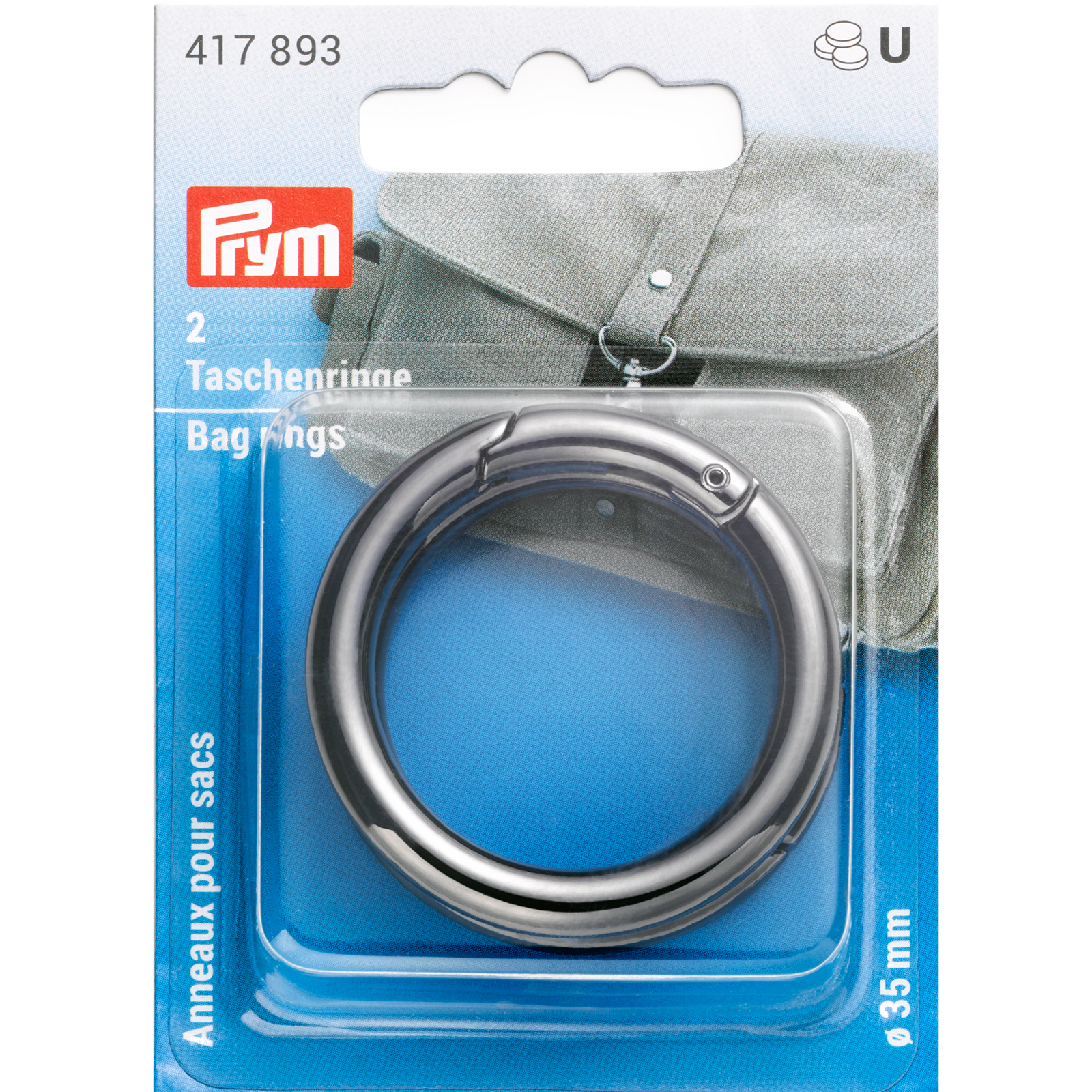 Prym 417893 Ringen voor tassen 35mm geschutbrons 2st - Kaart