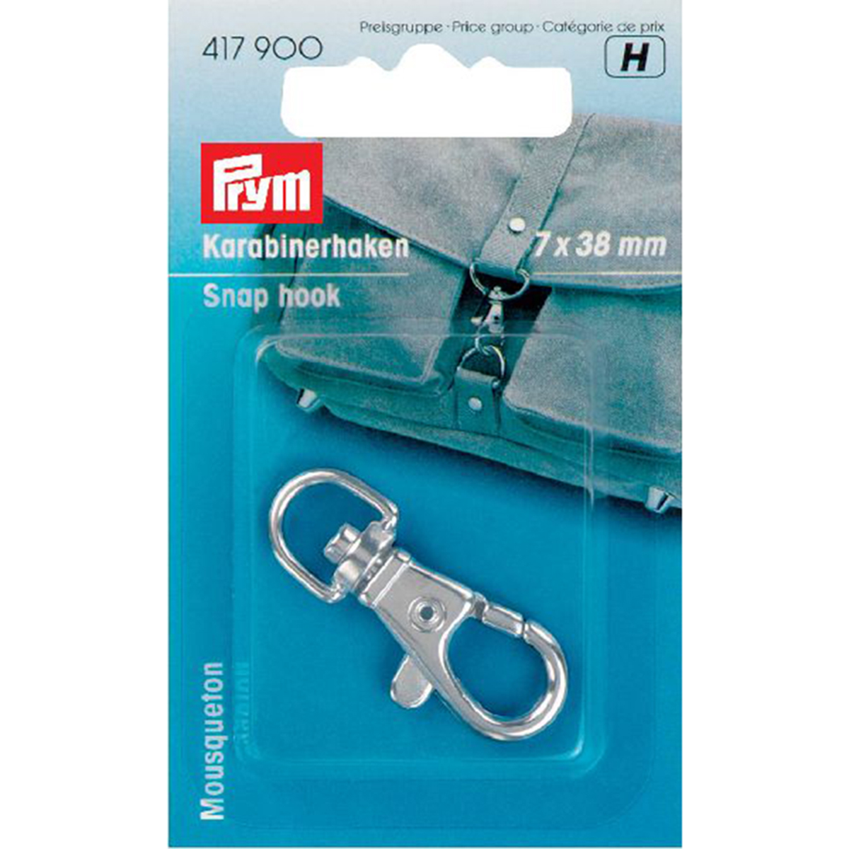 Prym 417900 Karabijnhaak 7 x 38 mm zilverkleurig - Kaart