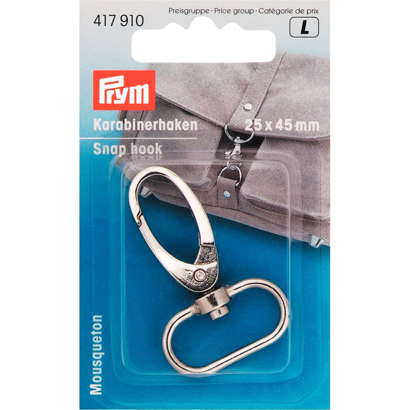 Prym 417910 Karabijnhaak 25 mm zilverkleurig - Kaart