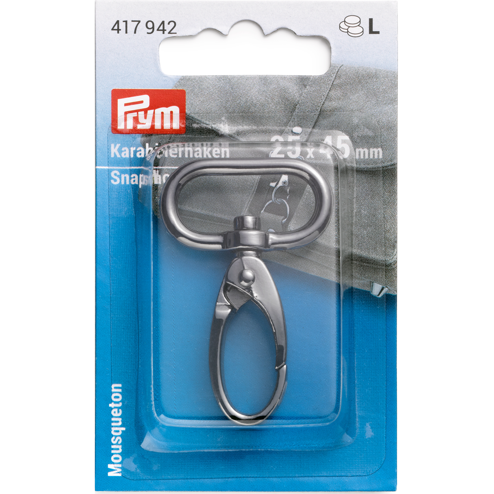 Prym 417942 Karabijnhaak 25x45m geschutbrons 1st - Kaart