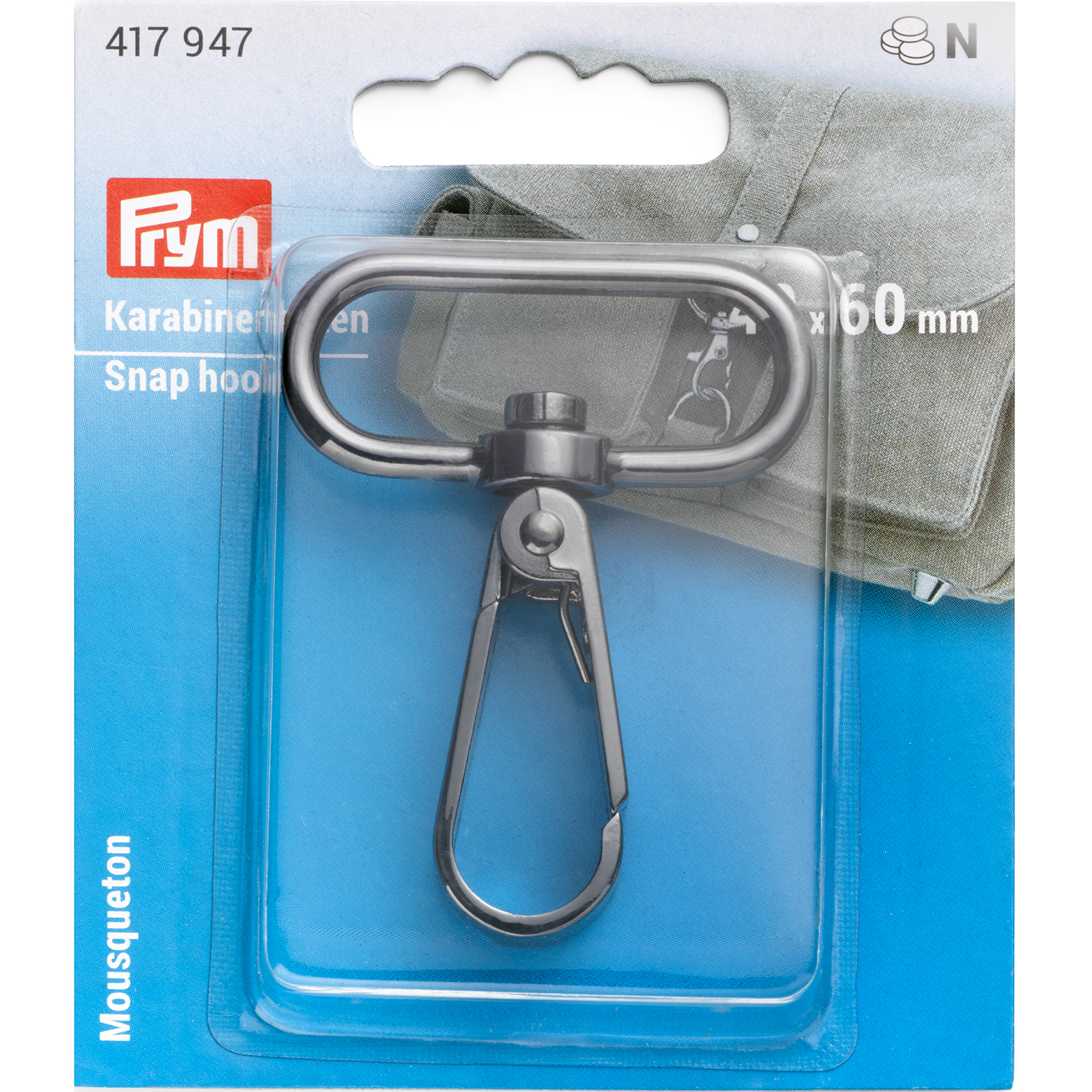 Prym 417947 Karabijnhaak  40x60mm geschutbrons 1st - Kaart