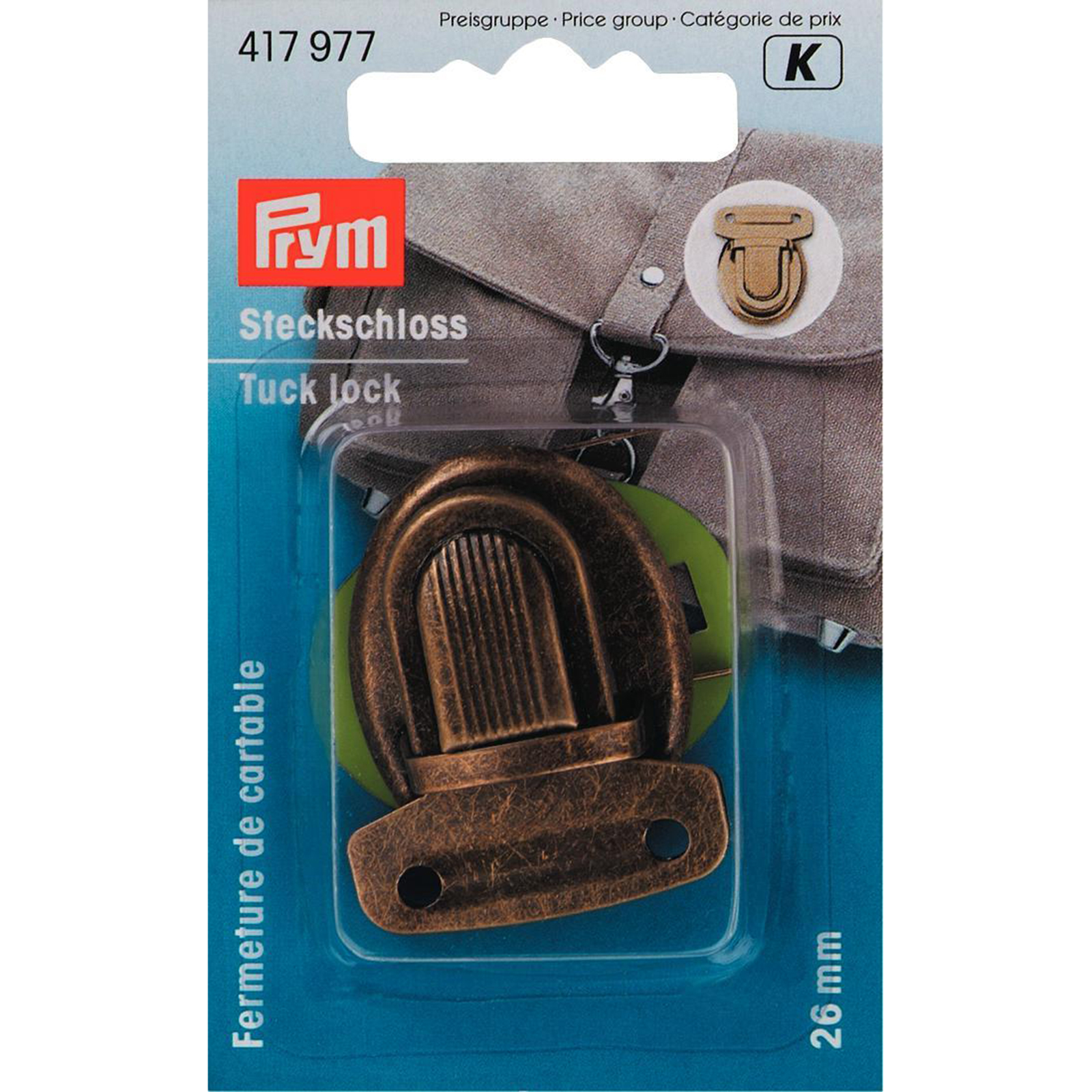 Prym 417977 TT-slot 26 mm oudmessing - Kaart