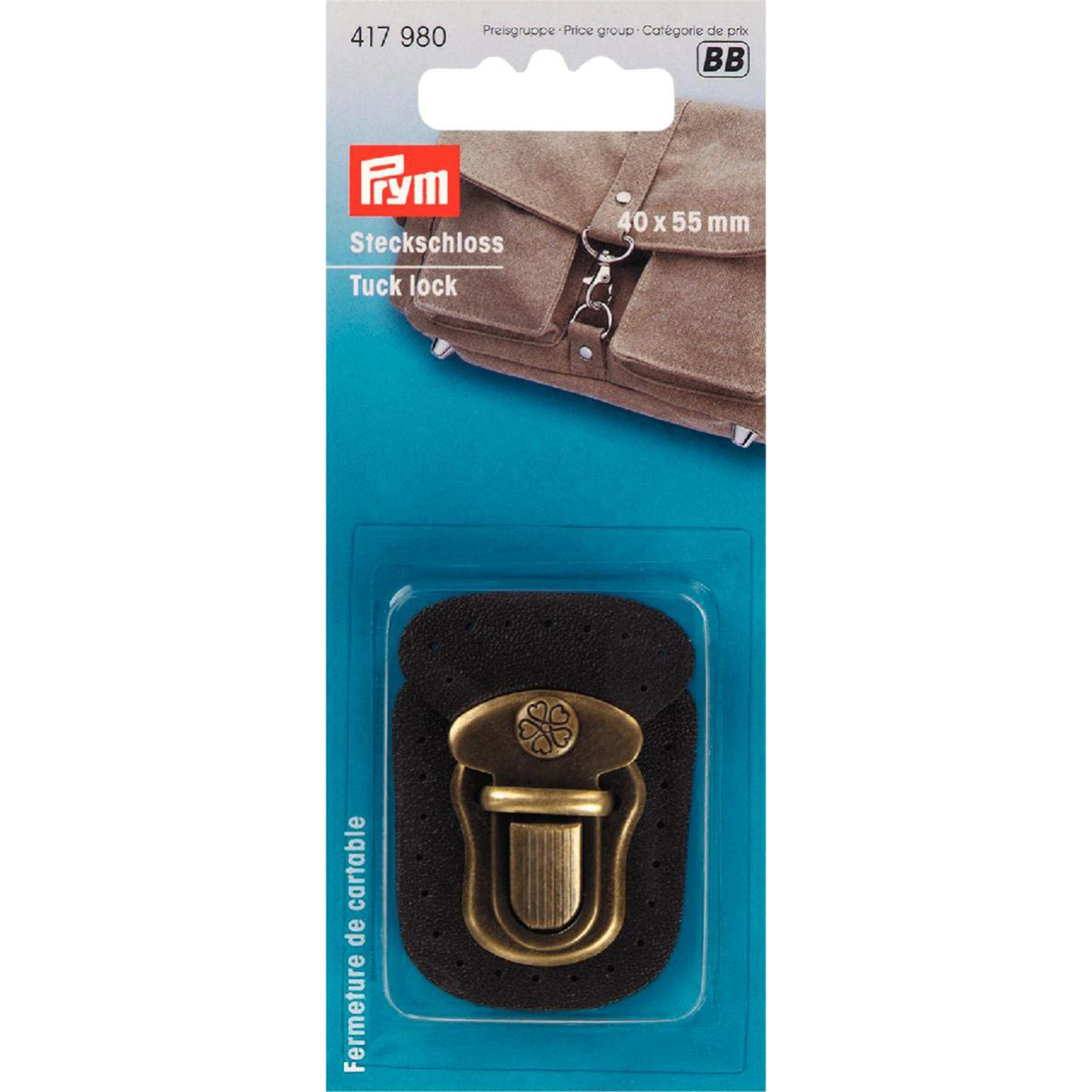 Prym 417980 TT-slot om an te naaien bruin - Kaart