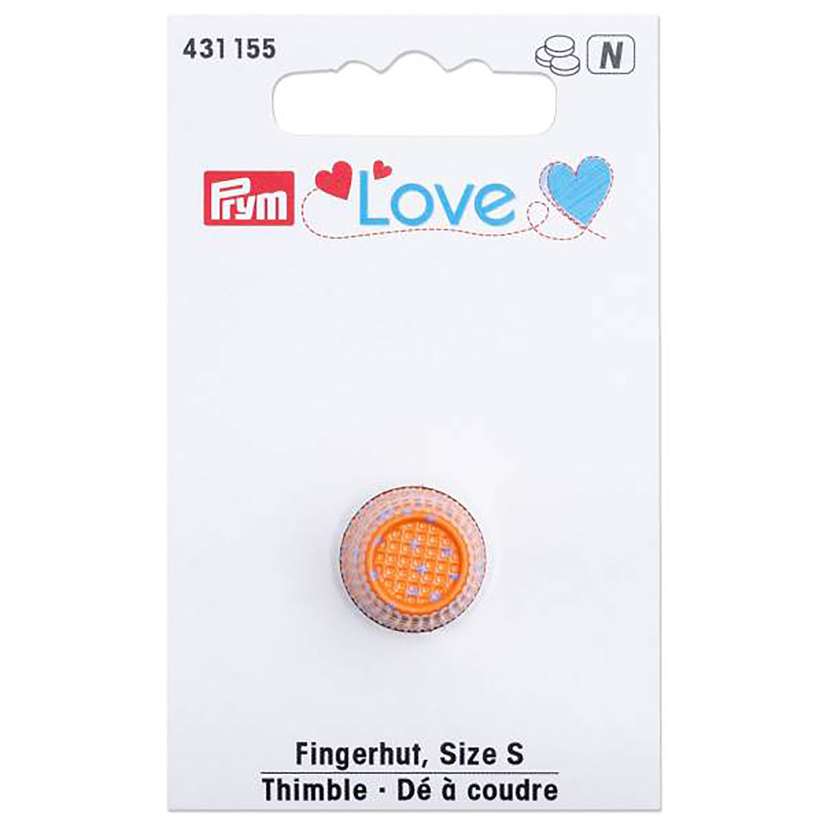 Prym Love 431155 Vingerhoed S oranje - Kaart