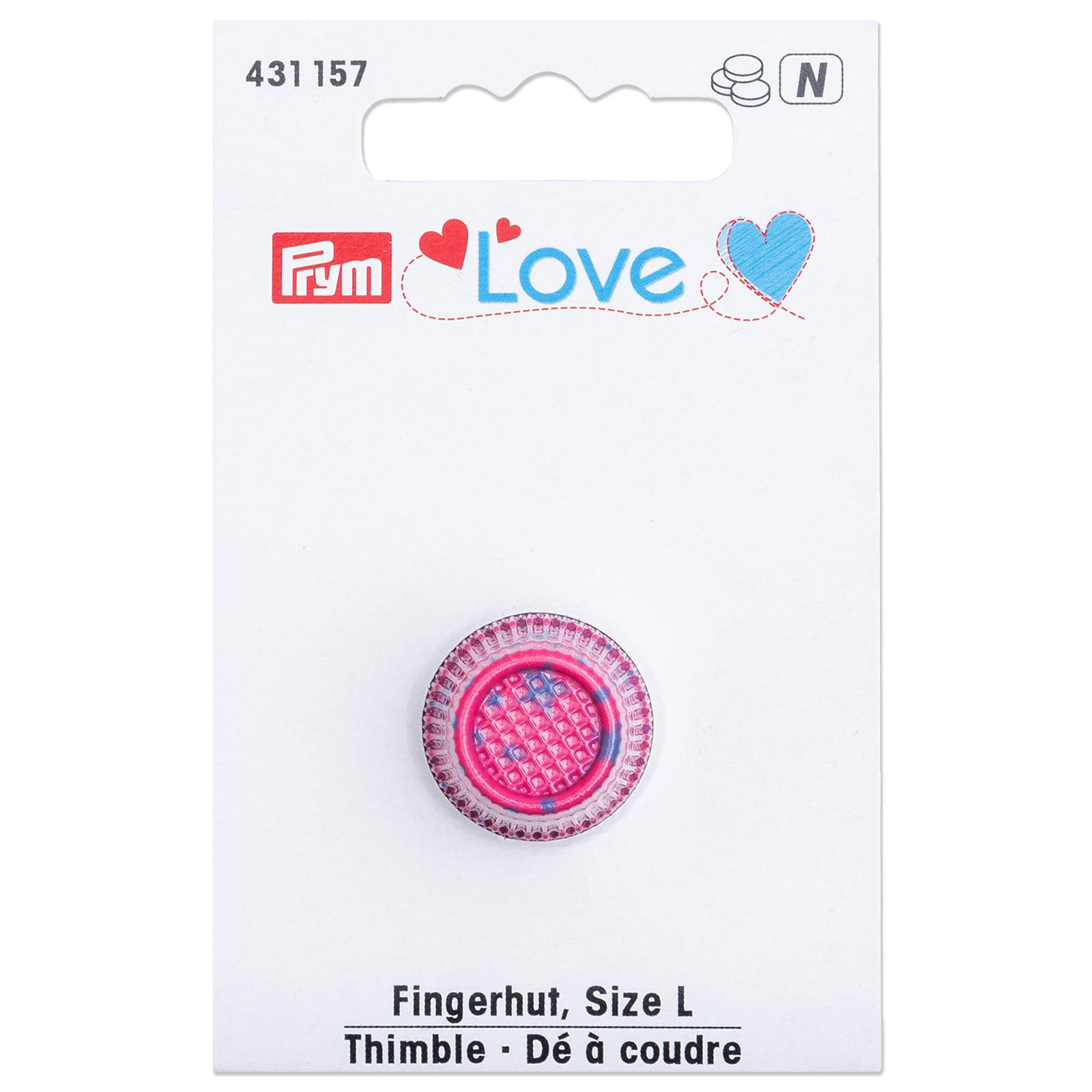 Prym Love 431157 Vingerhoed L fuchsia - Kaart