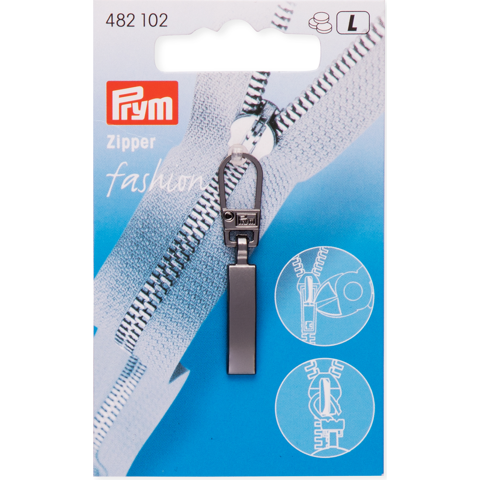 Prym 482102 Fashion Zipper Classic geschutbrons 1st - Kaart