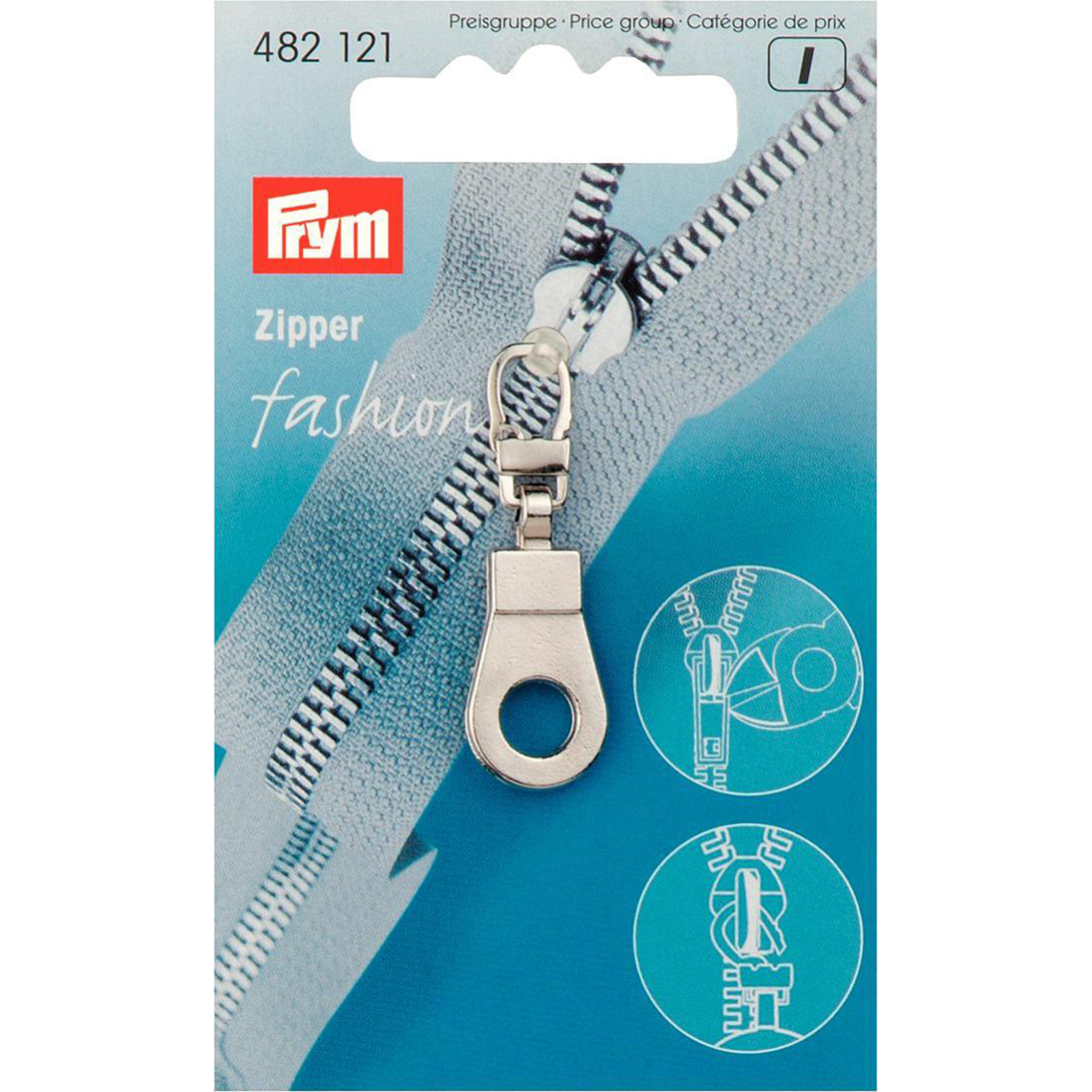 Prym 482121 Fashion-Zipper Ring zilverkleurig - Kaart