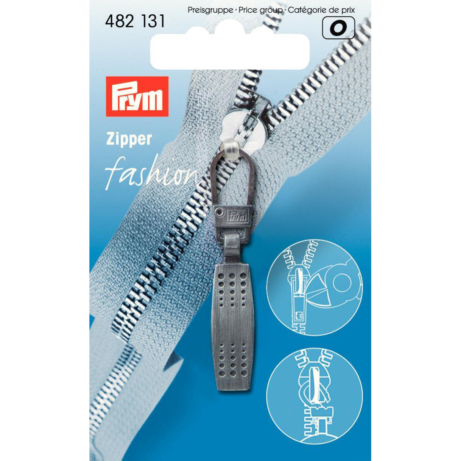 Prym 482131 Fashion-Zipper Matrix zwart geborsteld - Kaart