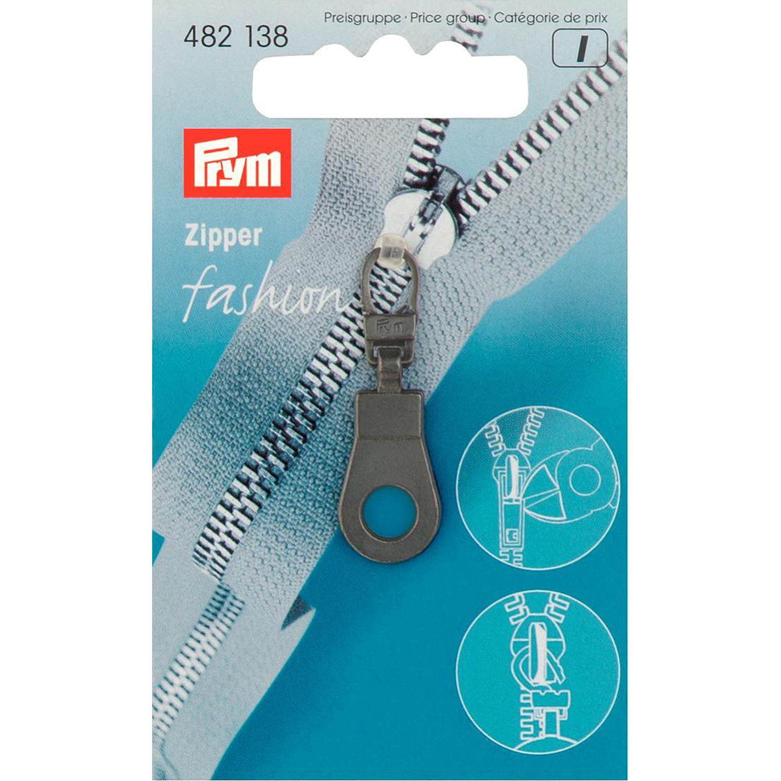 Prym 482138 Fashion-Zipper Ring zwart - Kaart