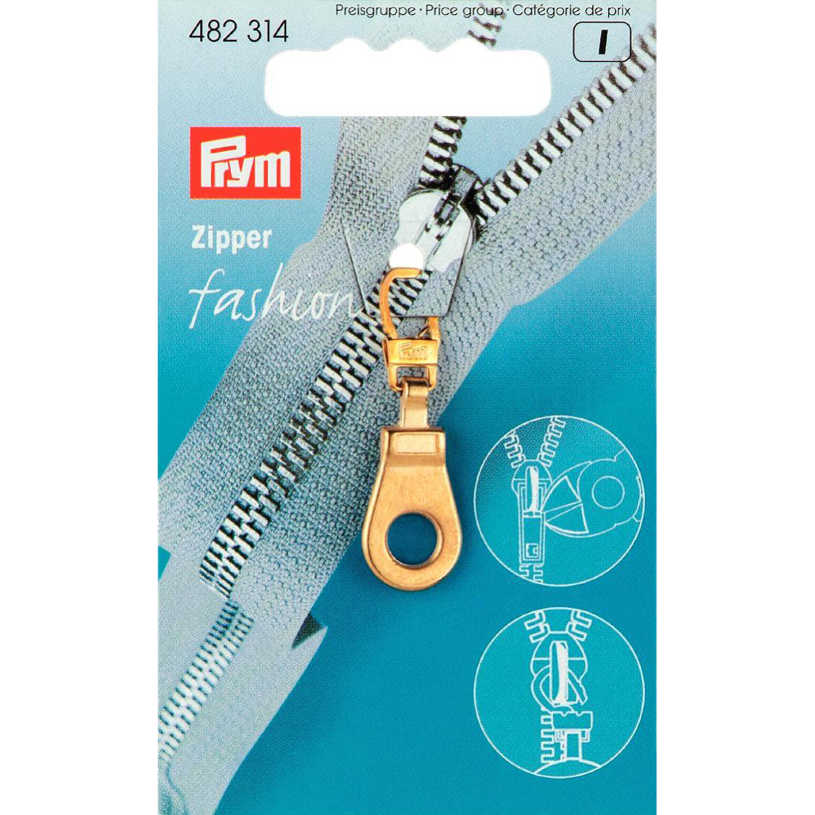 Prym 482314 Fashion-Zipper Ring goudkleurig - Kaart