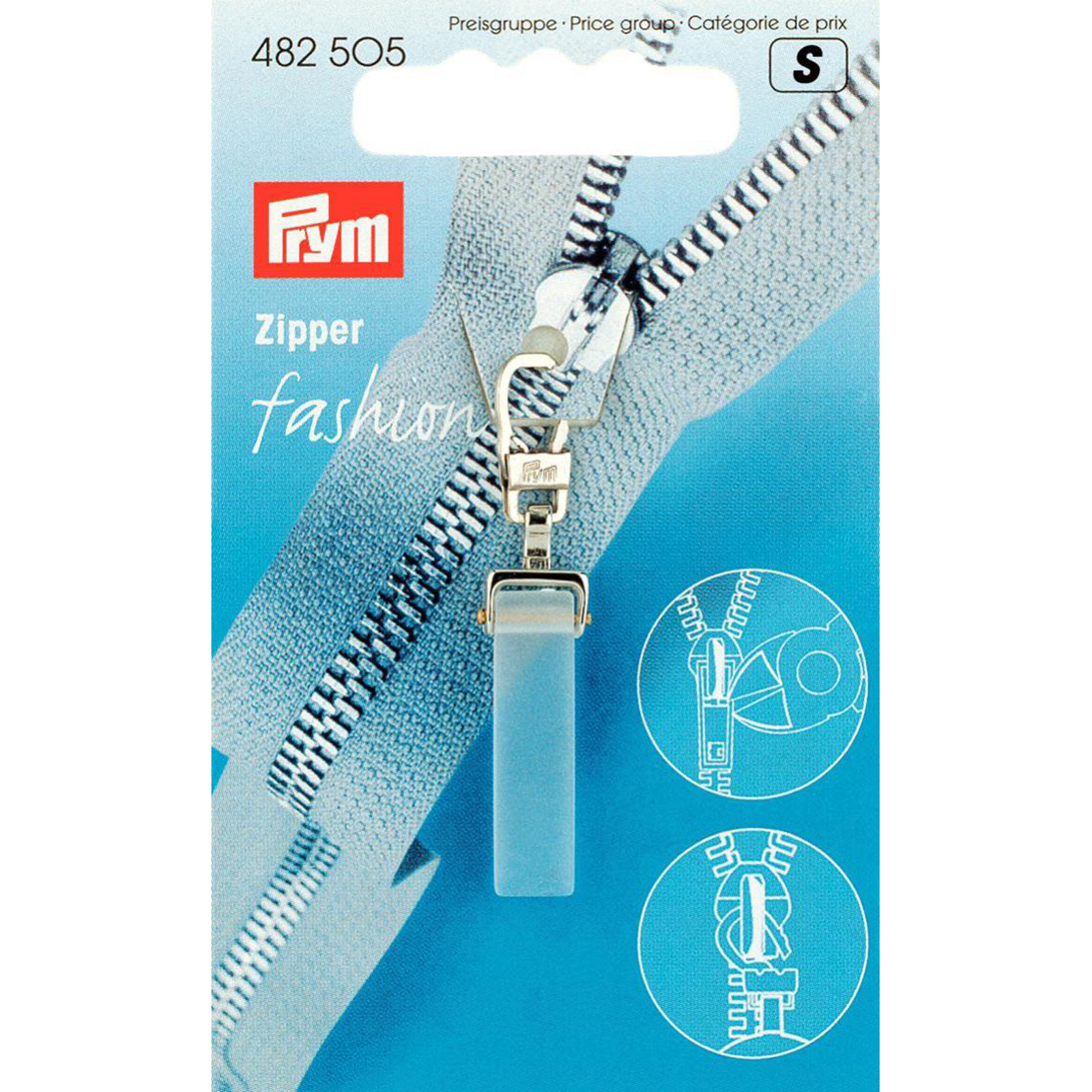Prym 482505 Fashion-Zipper Crystal transparant mat - Kaart