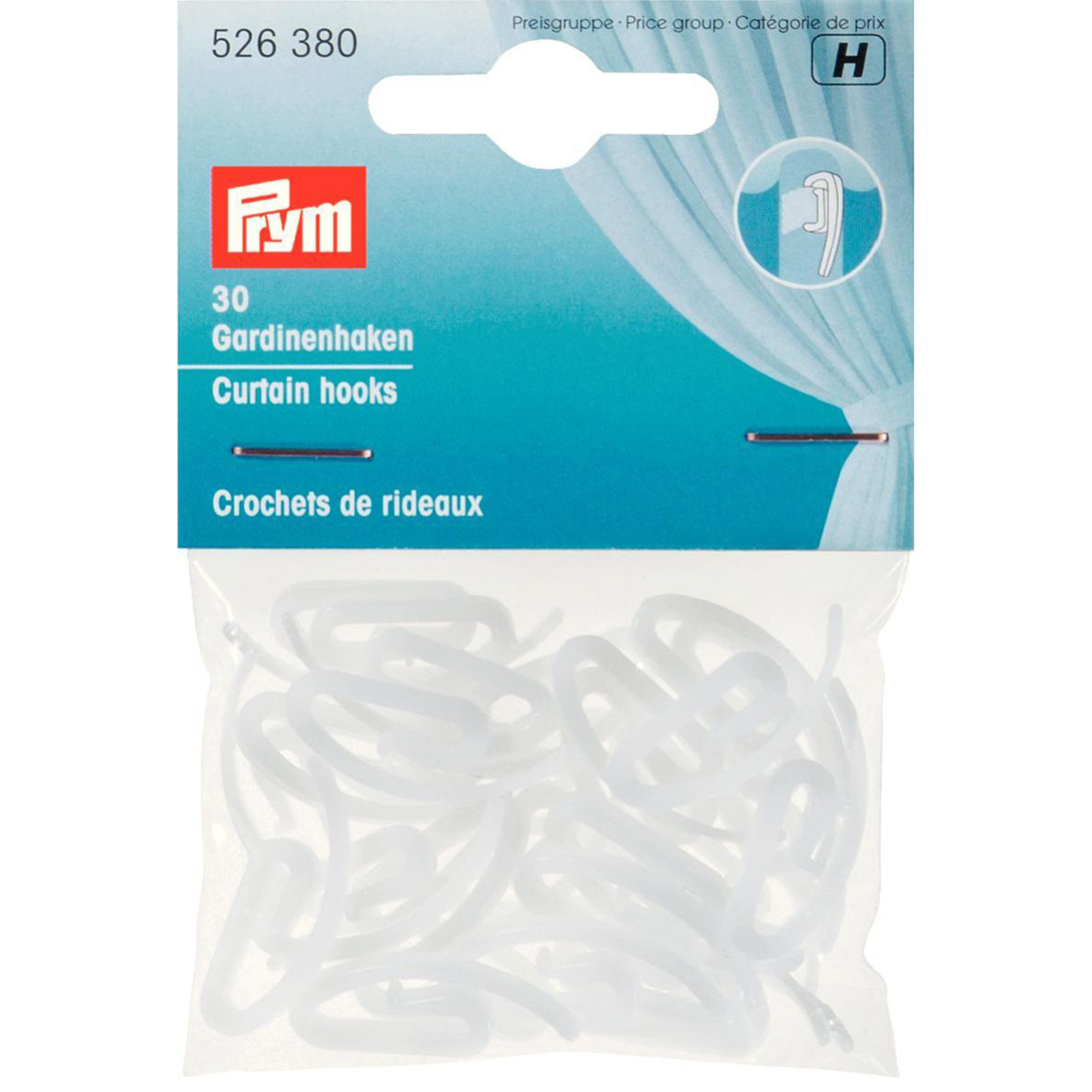 Prym 526380 Gordijnhaakjes wit - Kaart