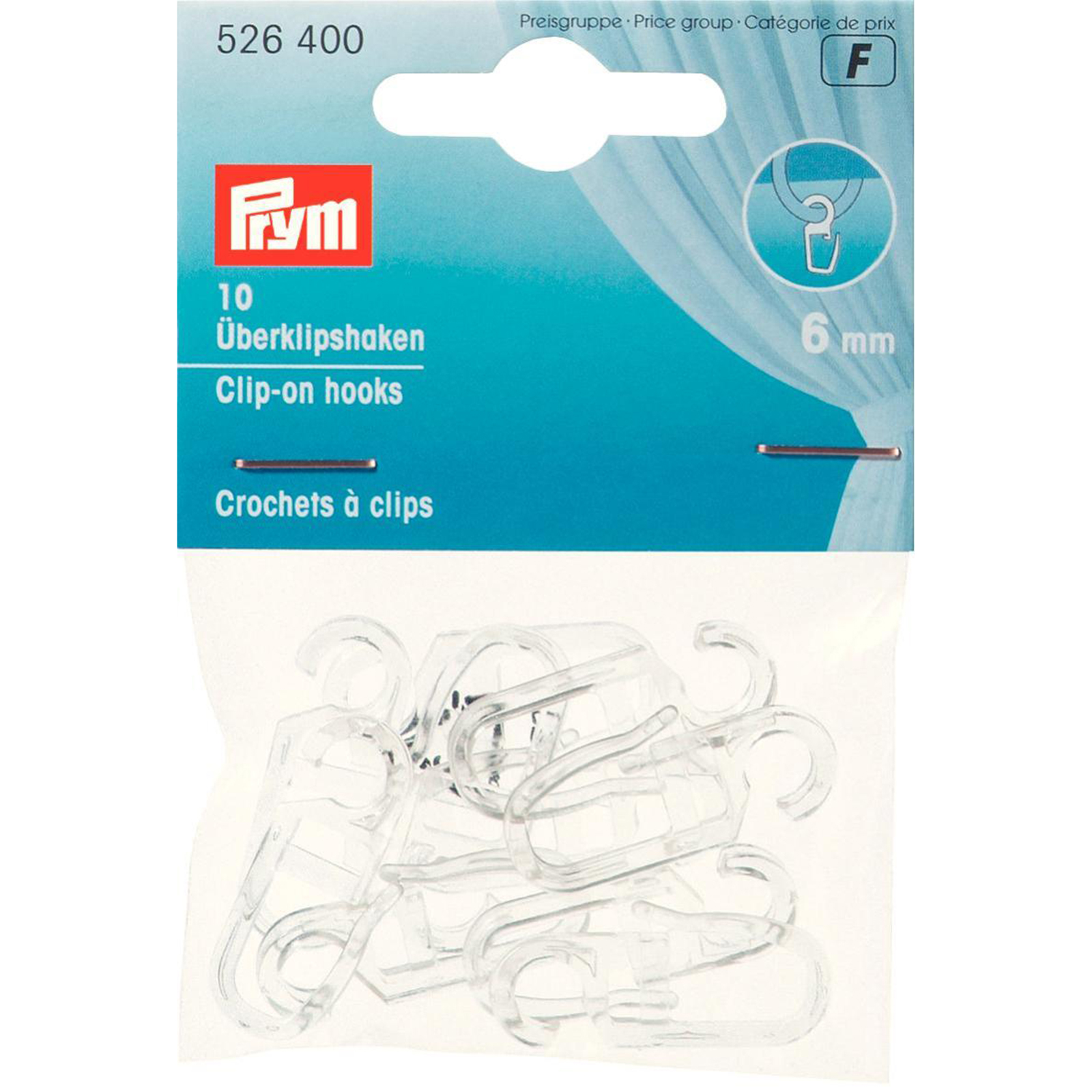 Prym 526400 Cliphaakjes 6 mm transparant - Kaart