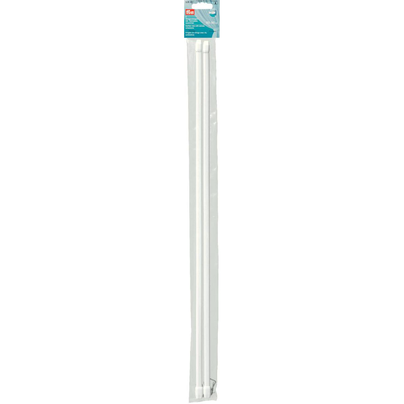 Prym 526451 Vitragestangen met schroeven uittrekbaar 60-90 cm - Kaart
