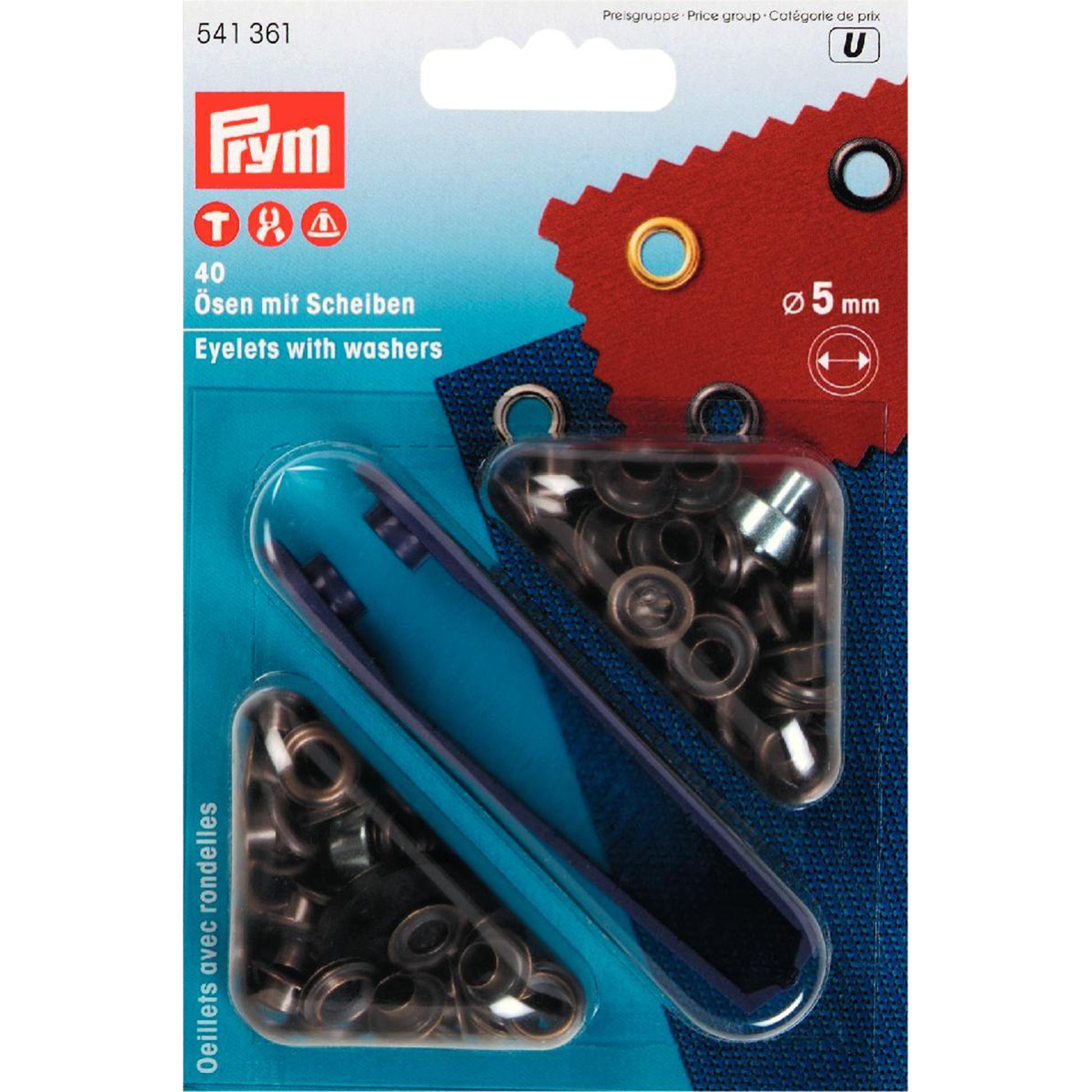 Prym 541361 Ringen en schijven MS 5 mm oudmessing - Kaart