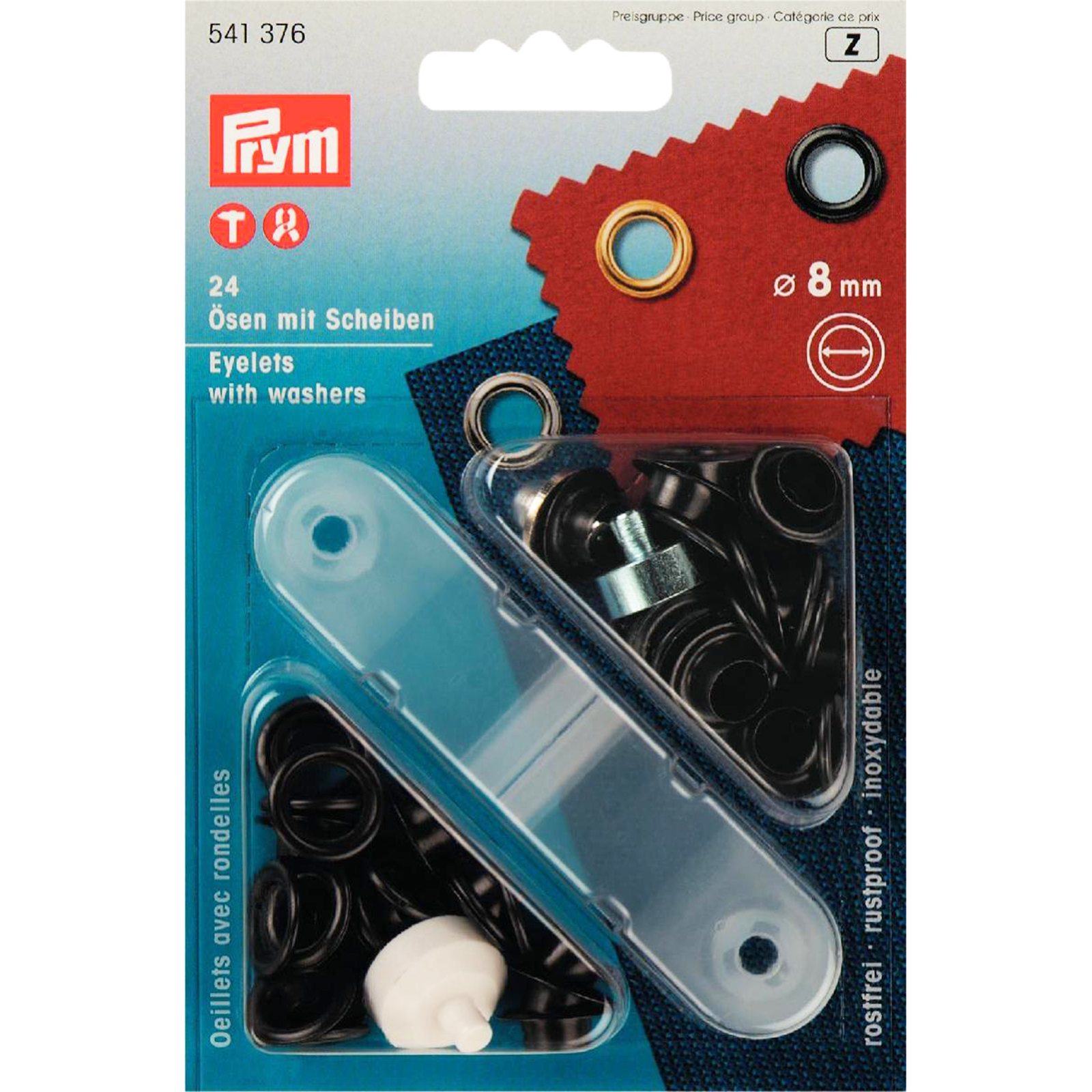 Prym 541376 Ringen met schijven MS 8,0 mm gebronsd - Kaart