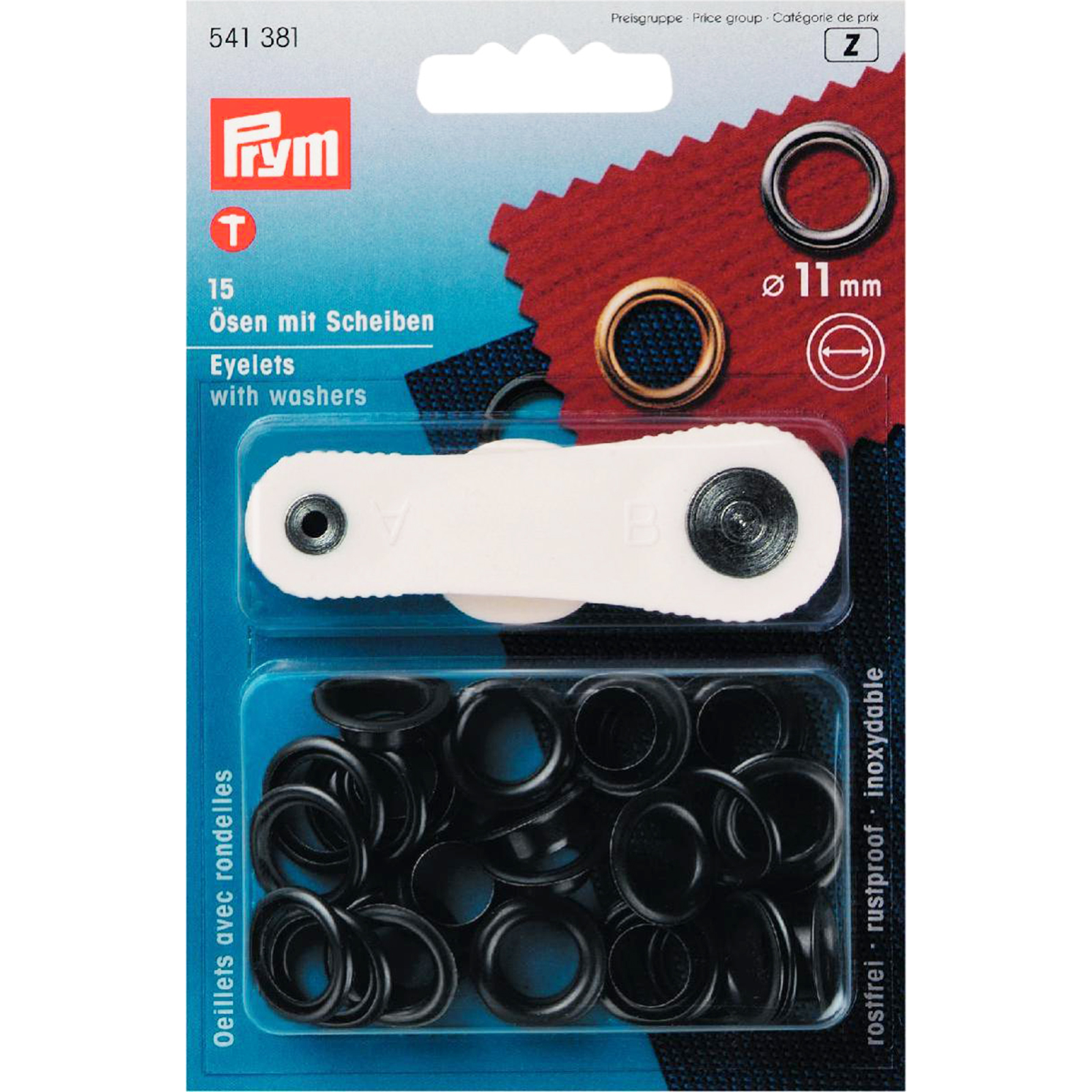 Prym 541381 Ringen met schijven MS 11,0 mm gebronsd - Kaart