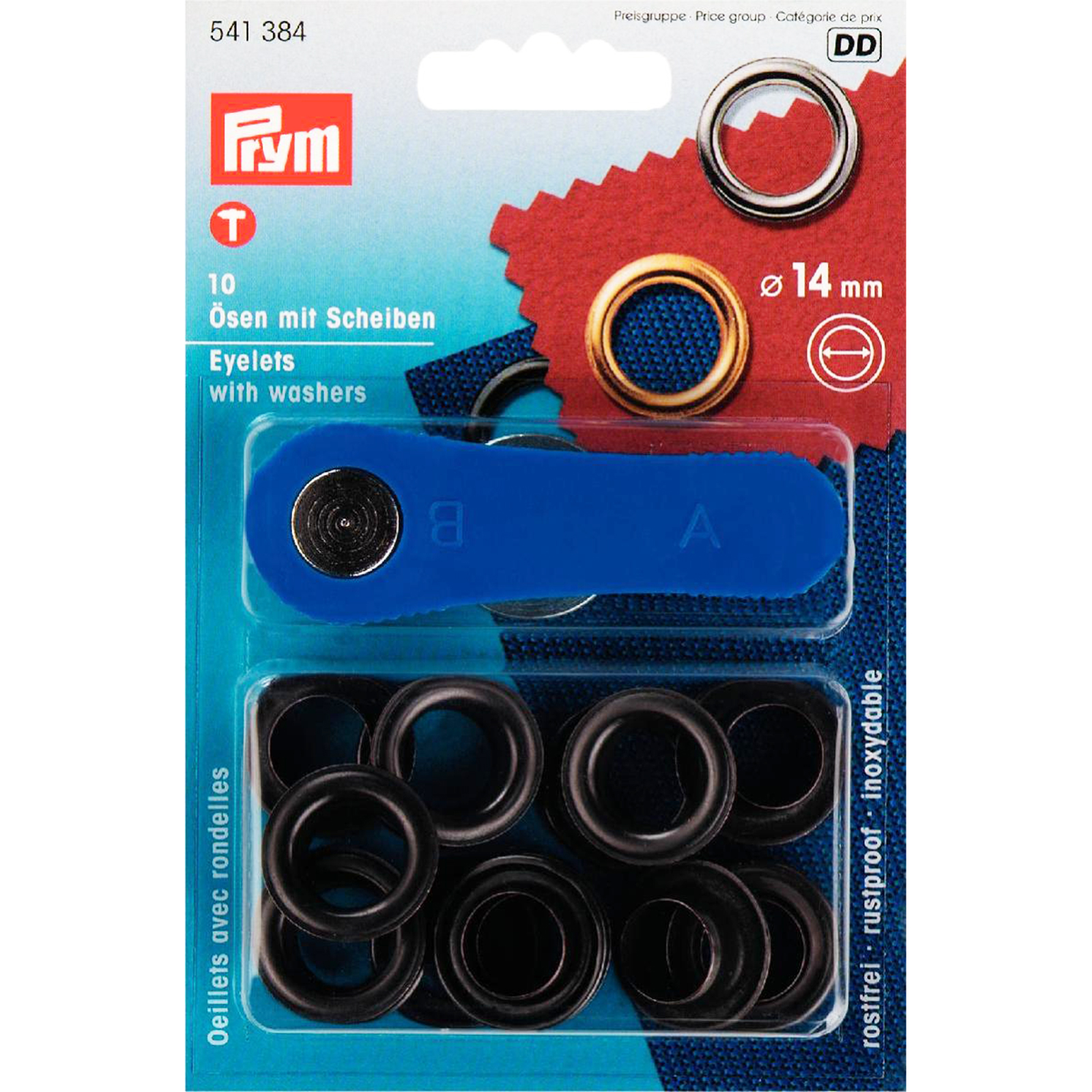 Prym 541384 Ringen met schijven MS 14,0 mm gebronsd - Kaart