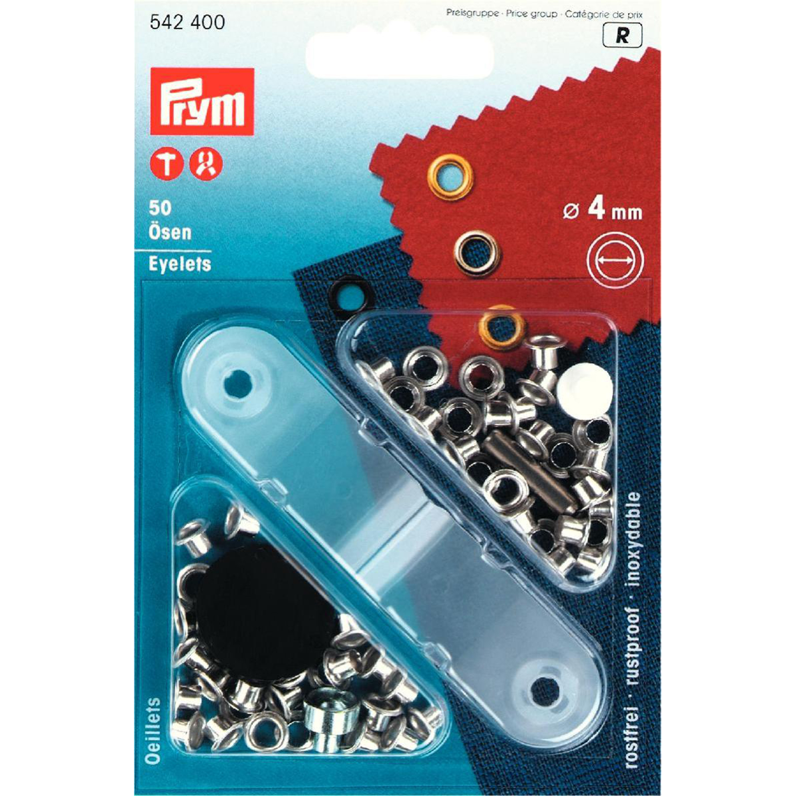 Prym 542400 Ringen MS 4,0 mm zilverkleurig - Kaart