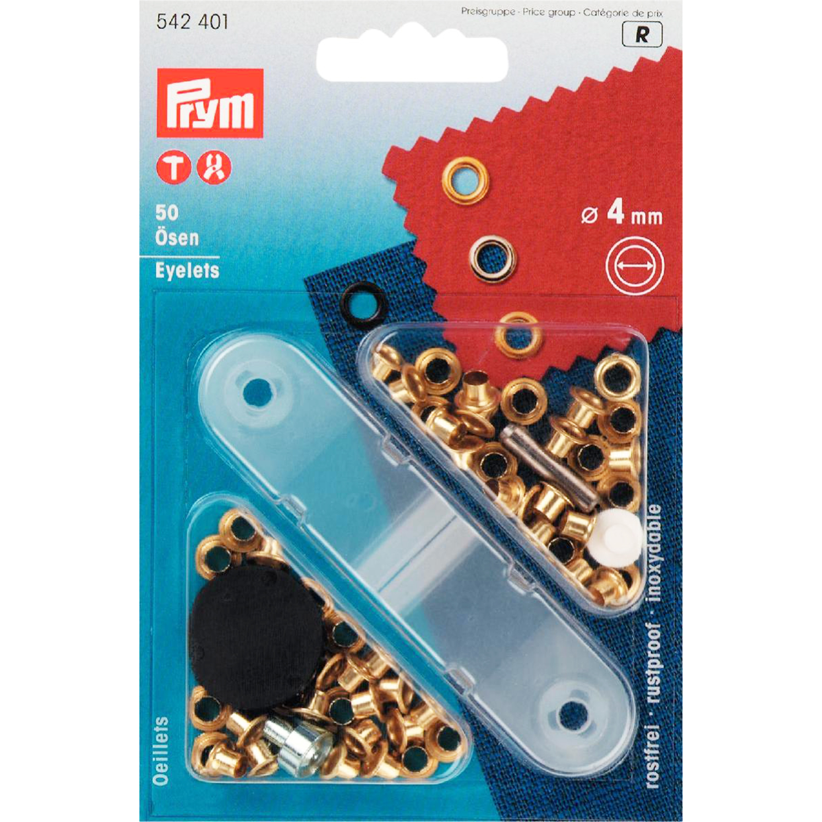 Prym 542401 Ringen MS 4,0 mm goudkleurig - Kaart
