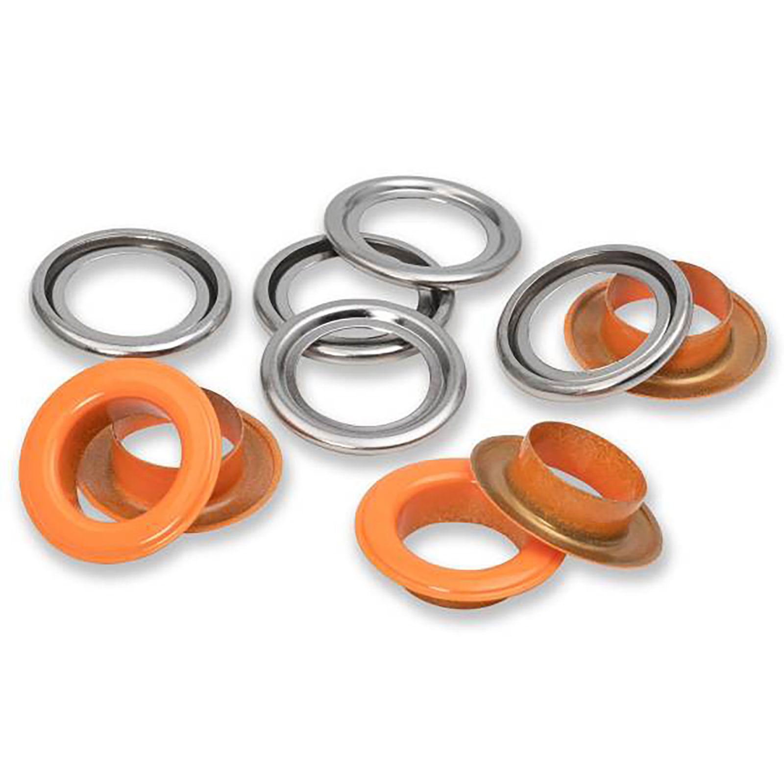 Prym 542566 Ringen met schijven 14mm oranje 15st - Kaart