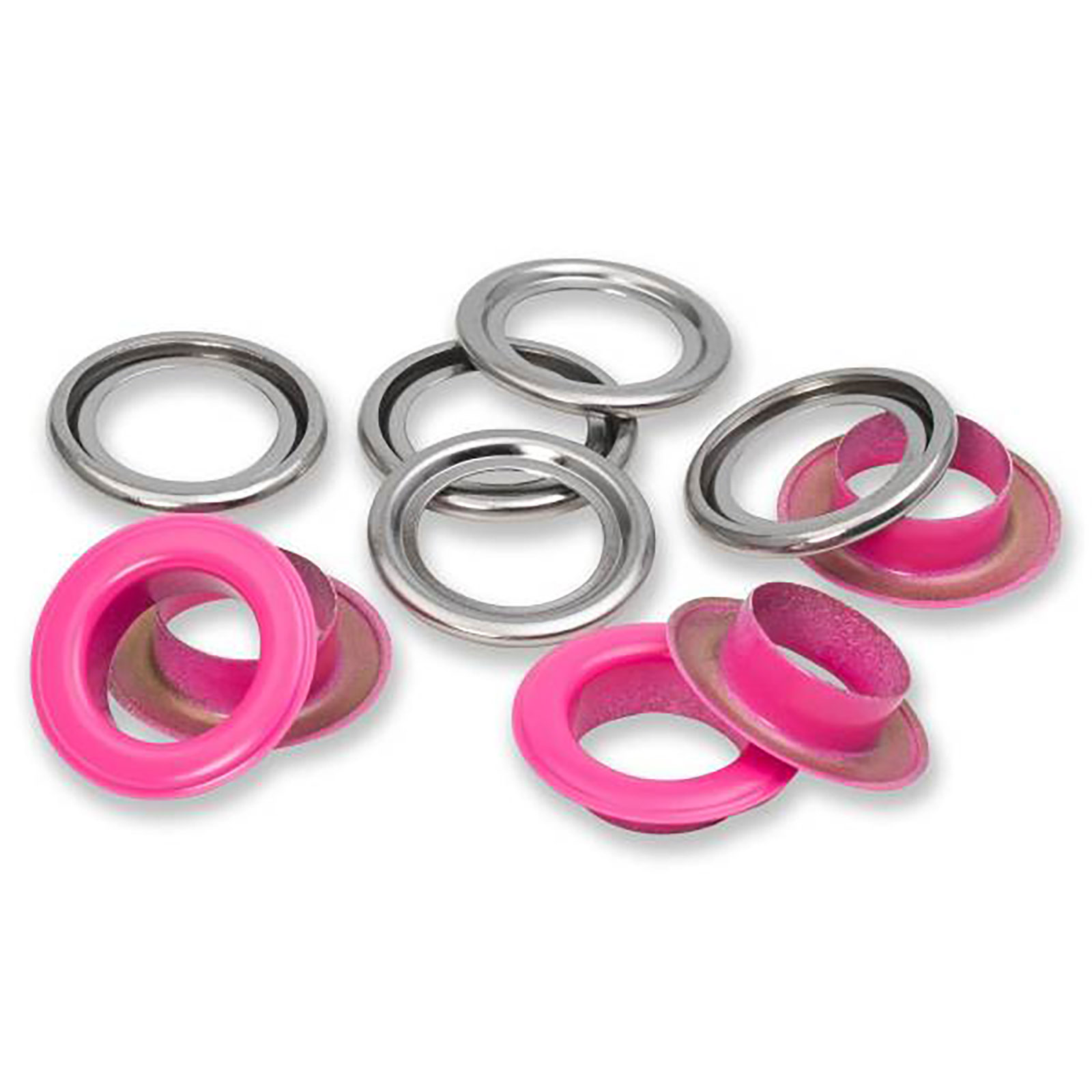Prym 542569 Ringen met schijven 14mm fuchsia 15st - Kaart