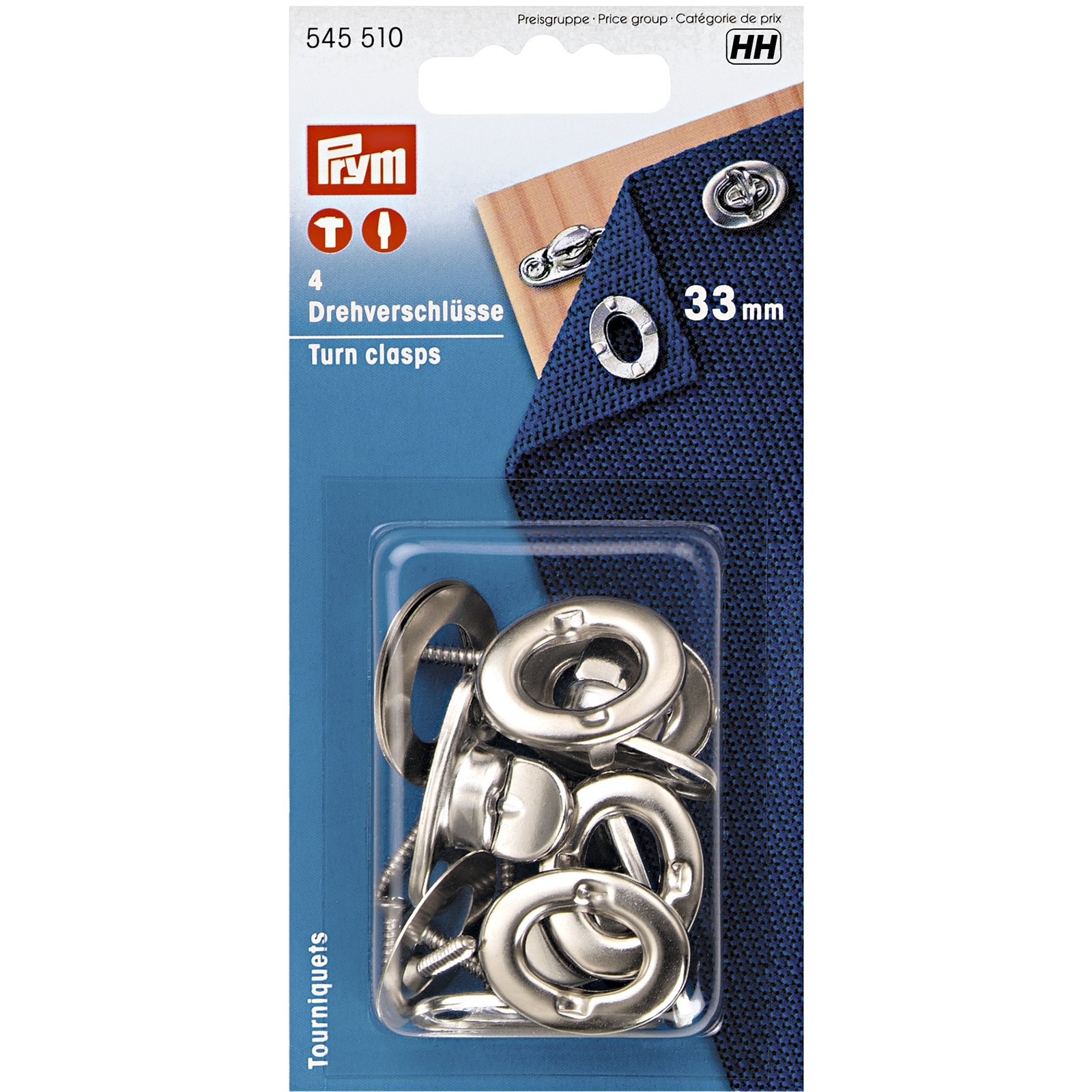 Prym 545510 Tourniquets MS zilverkleurig 33 mm - Kaart