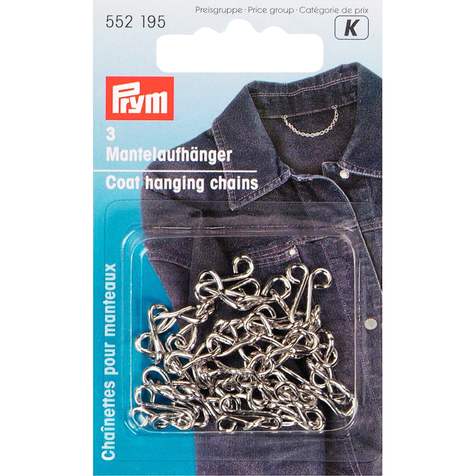 Prym 552195 Mantelhangers ijzer zilverkleurig - Kaart