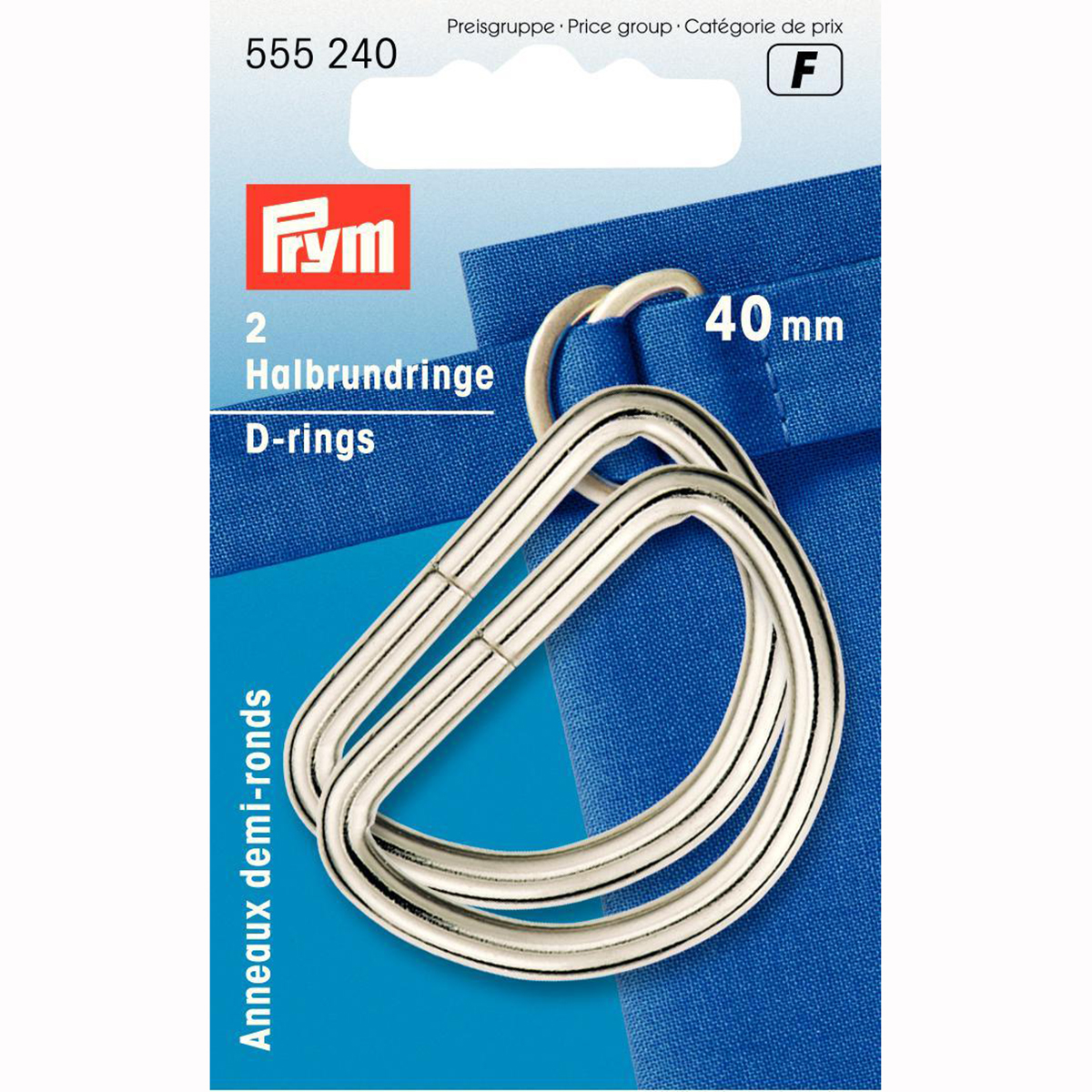 Prym 555240 D-Ringen 40 mm zilverkleurig - Kaart