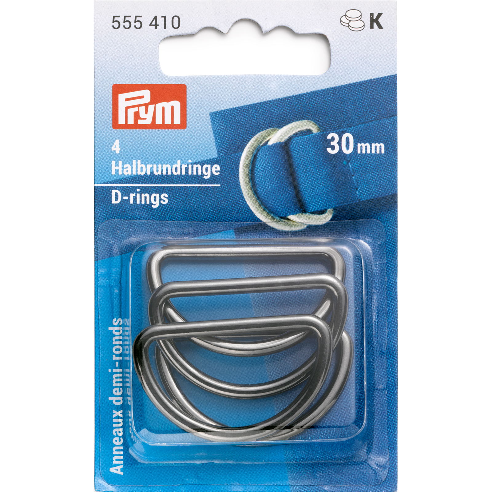 Prym 555410 Halfronde(D-)ringen 30mm geschutbrons4st - Kaart