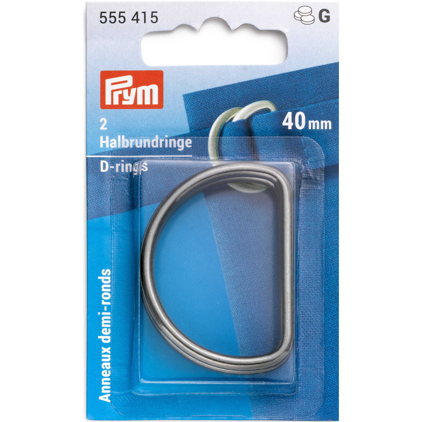 Prym 555415 Halfronde(D-)ringen 40mm geschutbrons2st - Kaart