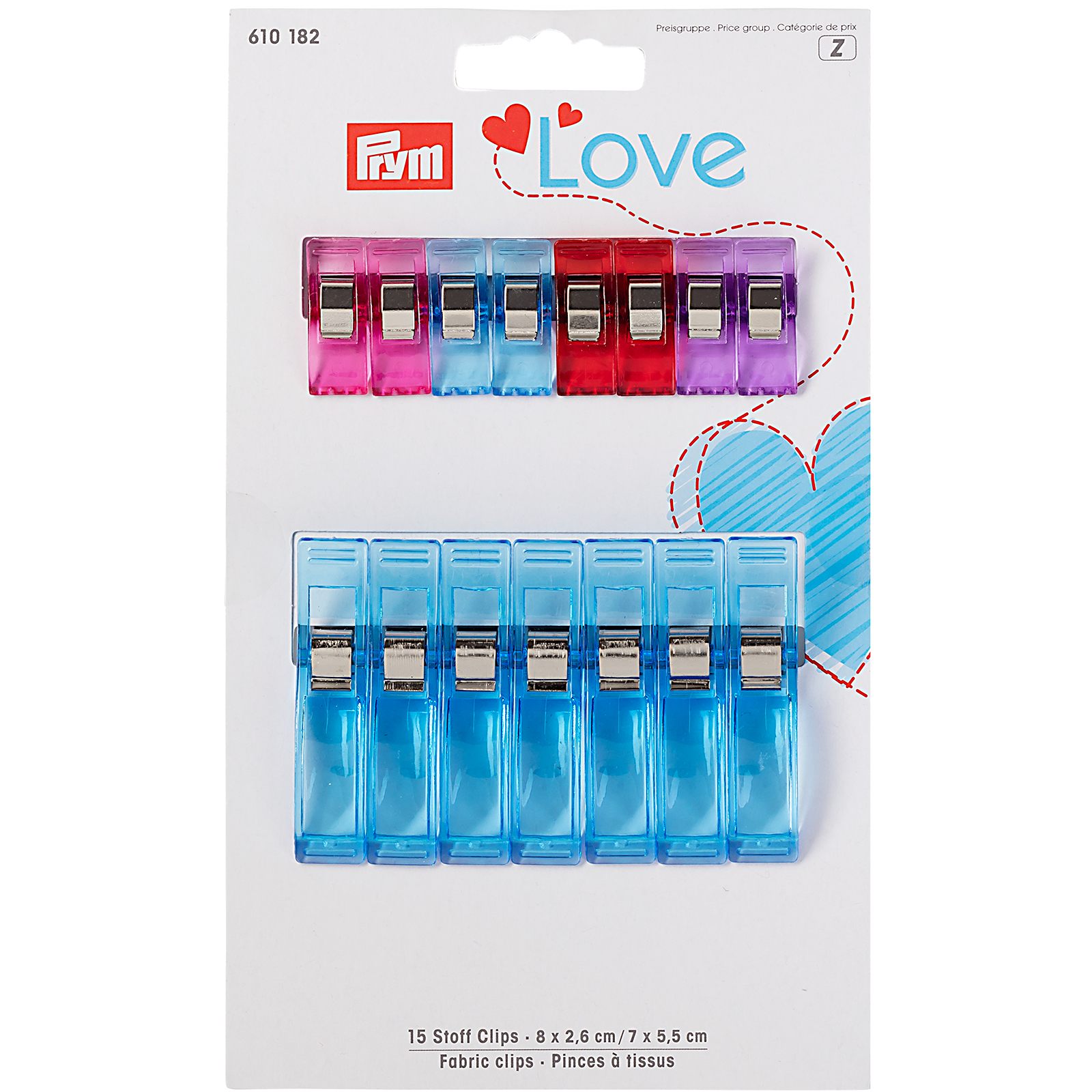 Prym 610182 Prym Love Stof clips 2,6 + 5,5 cm - Kaart