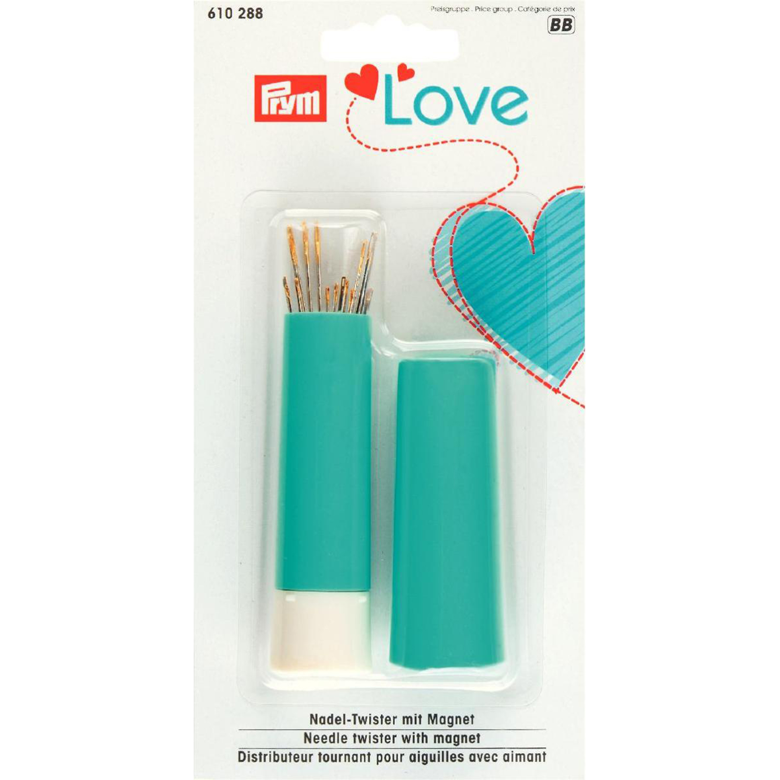 Prym 610288 Prym Love Draaibare naaldenverdeler + naalden mint - Kaart