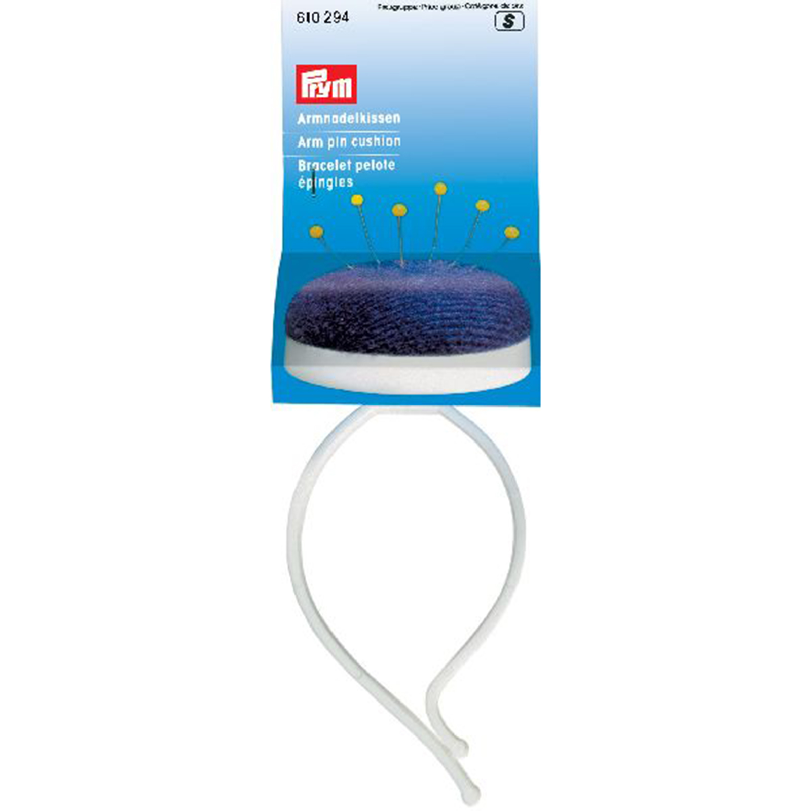 Prym 610294 Armbandspeldenkussen met armband donkerpaars/wit - Kaart