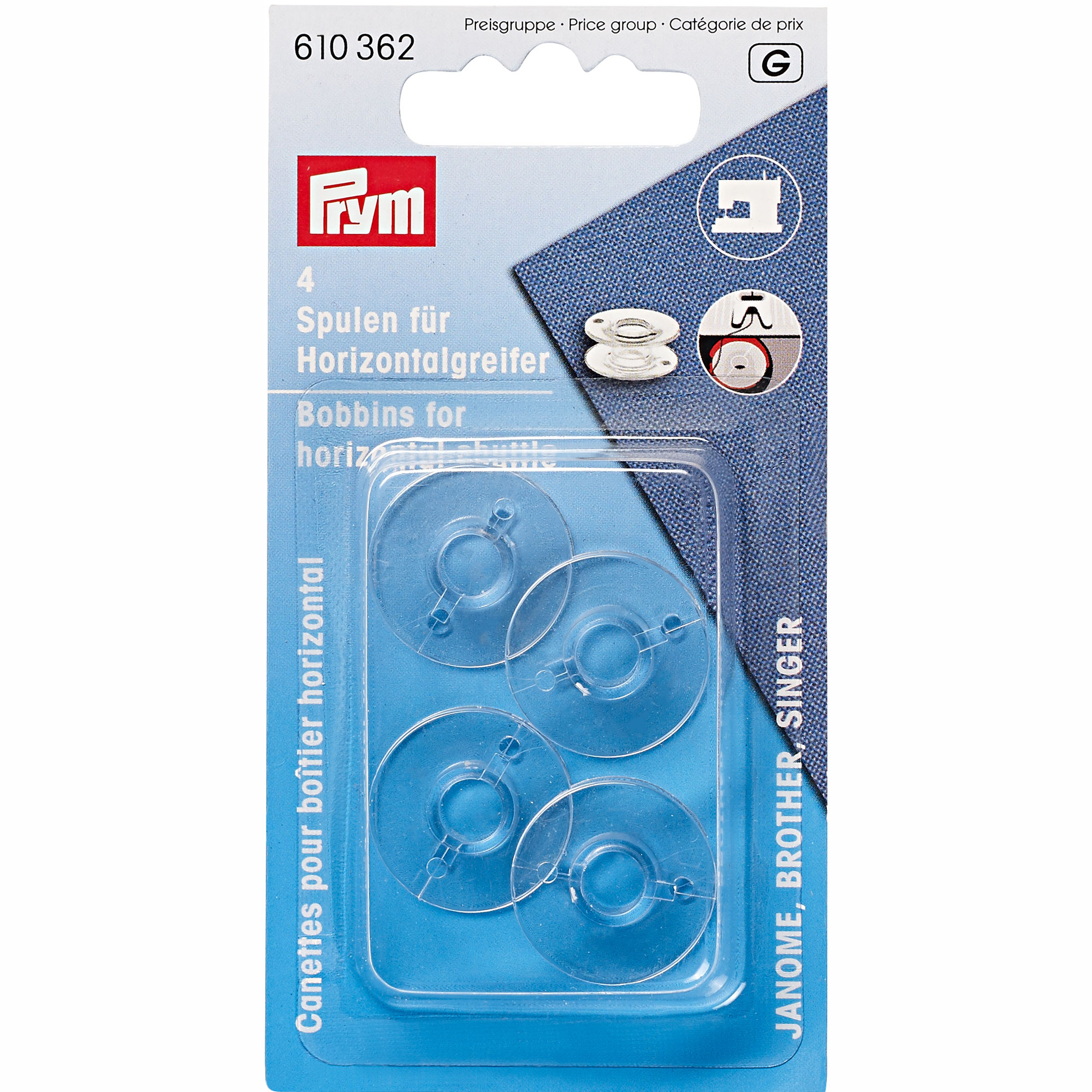Prym 610362 Spoelen voor horizontaal grijper Ø 20,5 mm KST - Kaart