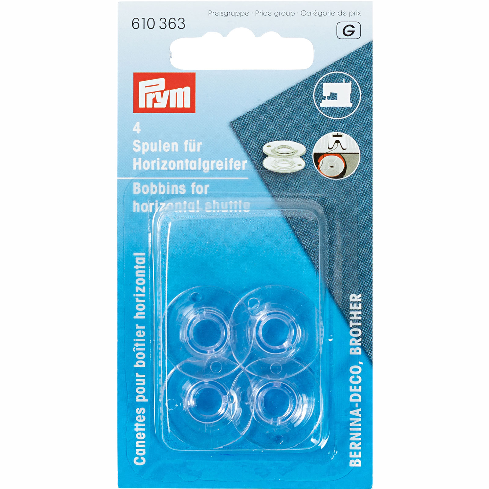 Prym 610363 Spoelen voor horizontaal grijper Ø 21,2 mm KST - Kaart