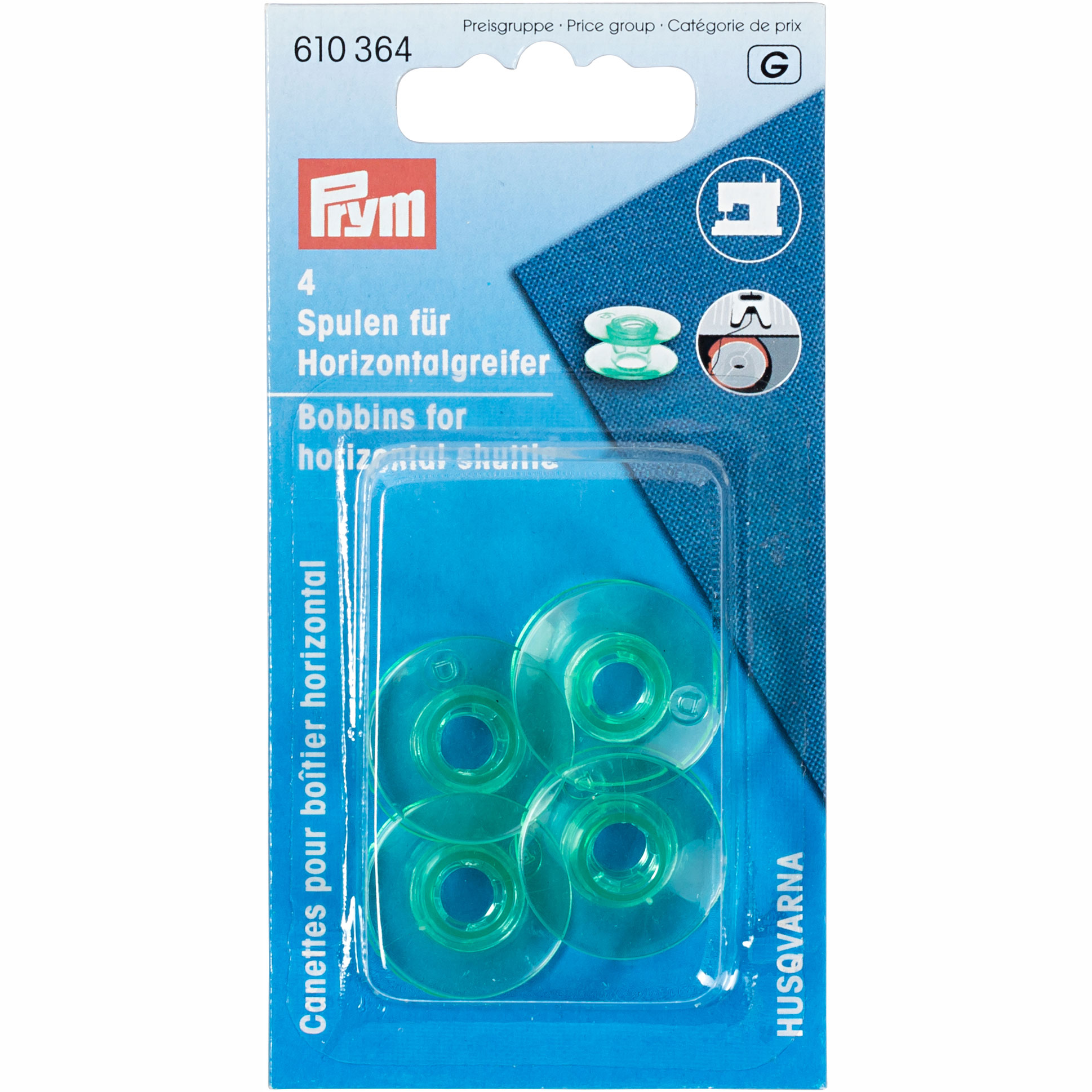 Prym 610364 Spoelen voor horizontaal grijper Ø 21,6 mm KST - Kaart