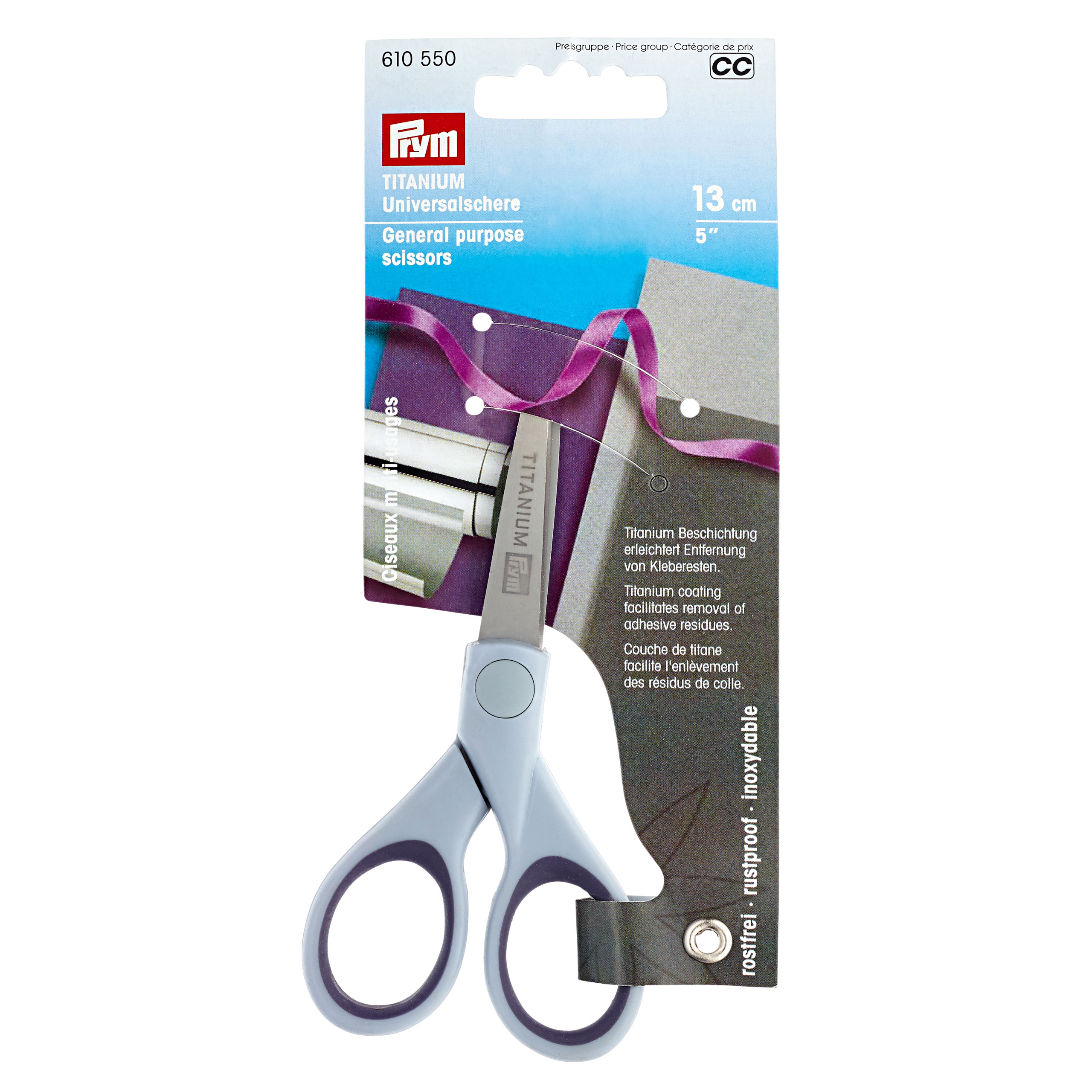 Prym 610550 Universele schaar Titanium 5'' 13 cm - Kaart