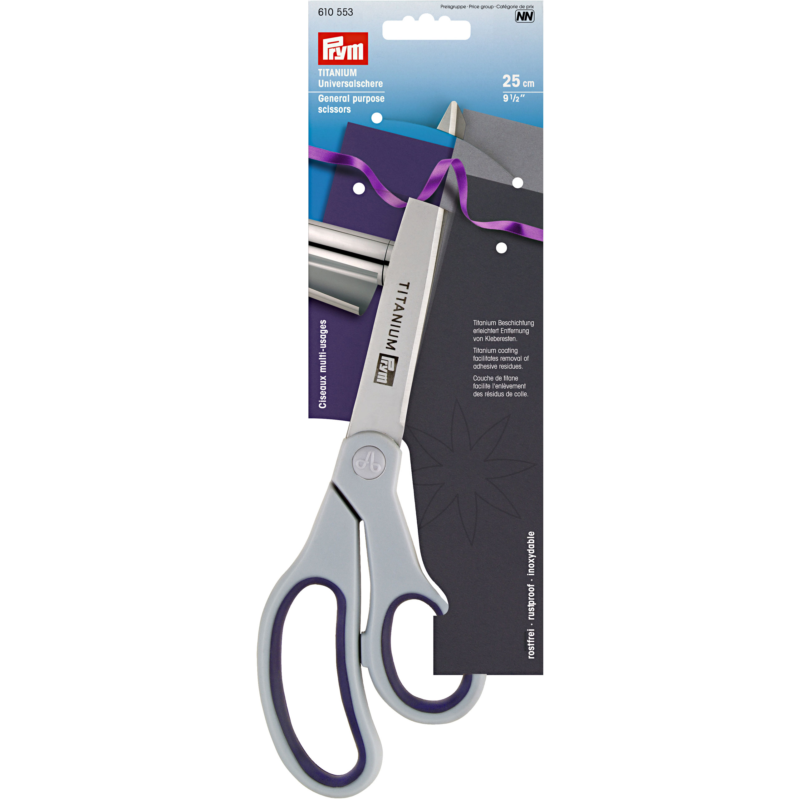 Prym 610553 Universele schaar Titanium 9 1/2'' 25 cm - Kaart