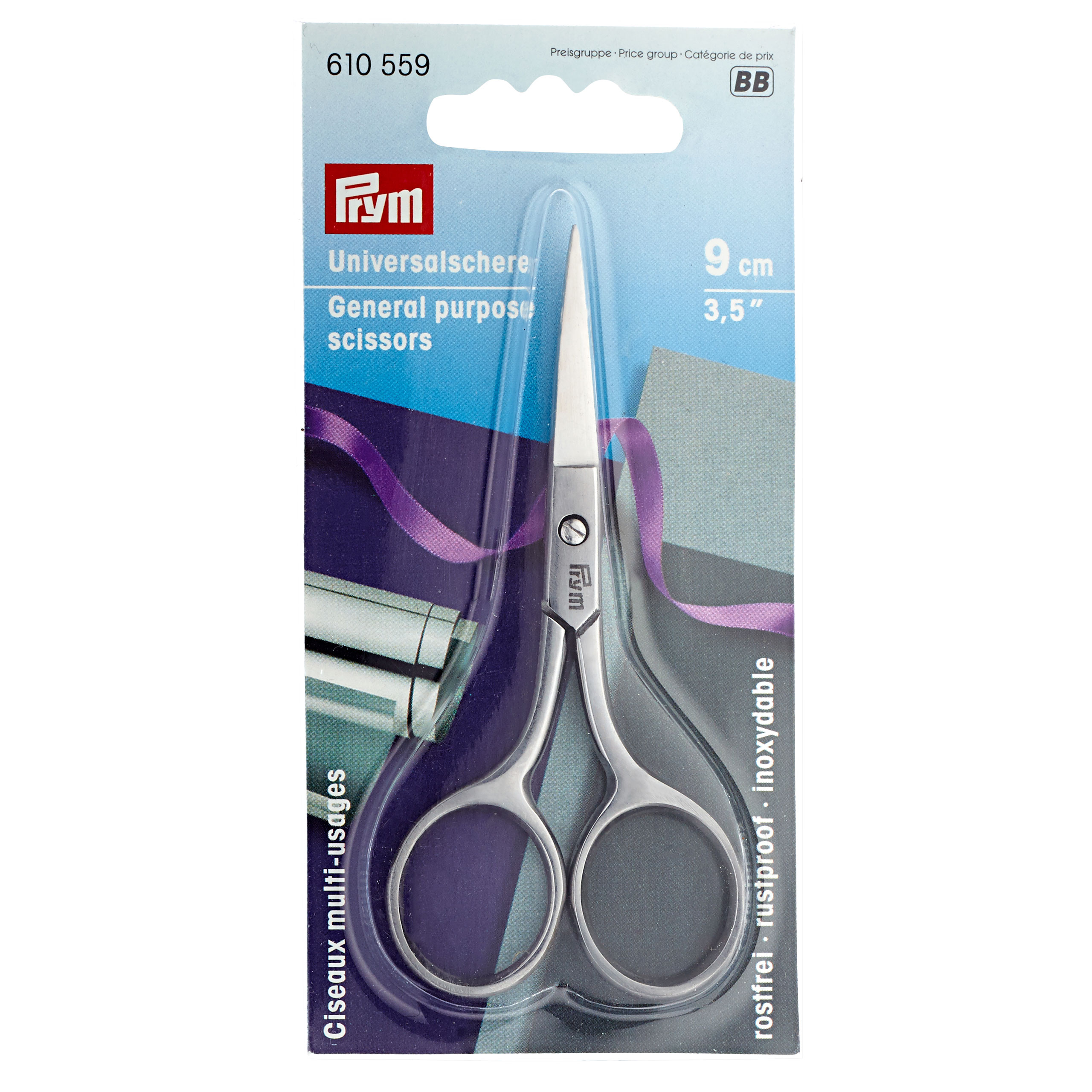 Prym 610559 Universele schaar volstaal 3 1/2'' 9 cm - Kaart