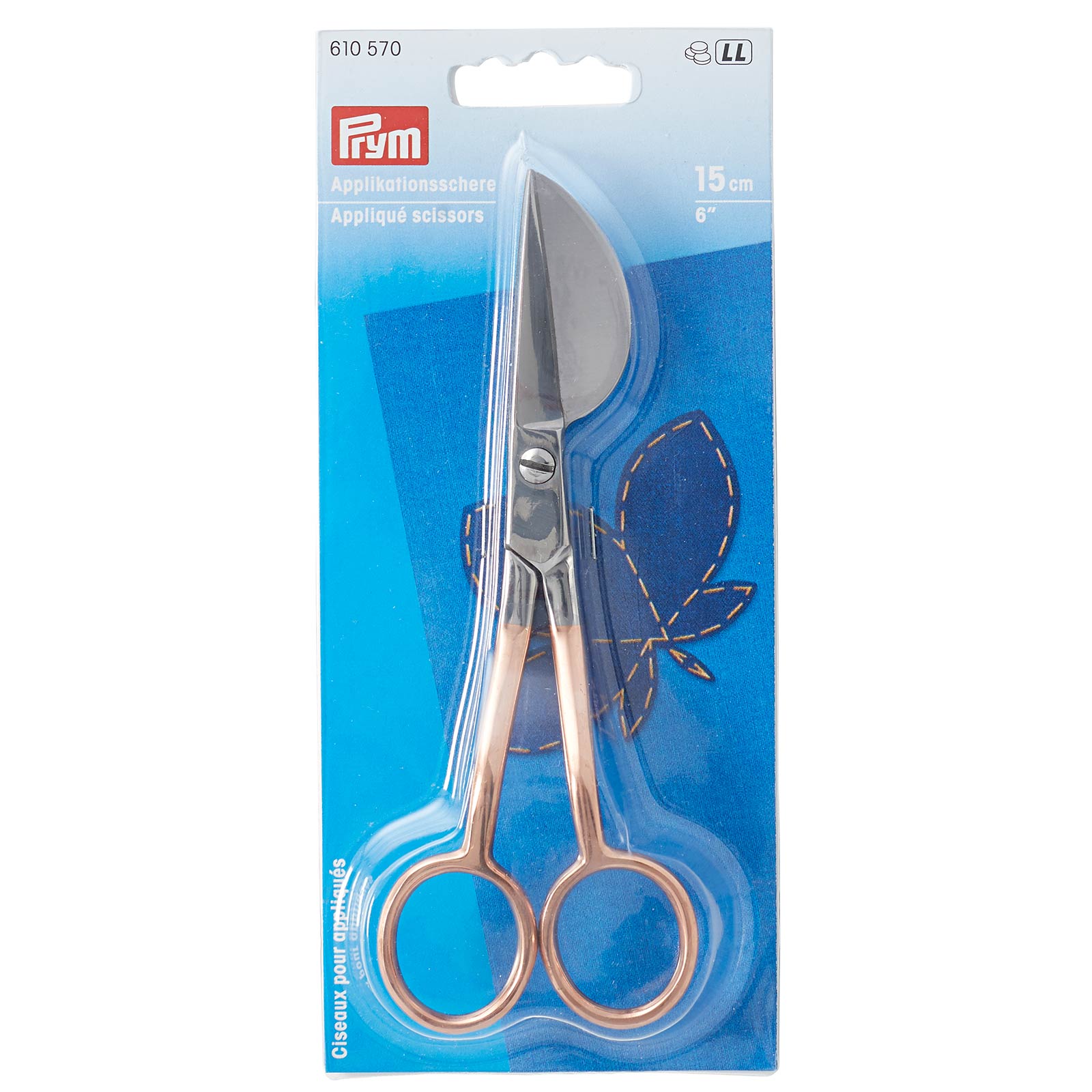 Prym 610570 Applicatieschaar 15 cm rozegoud - Kaart