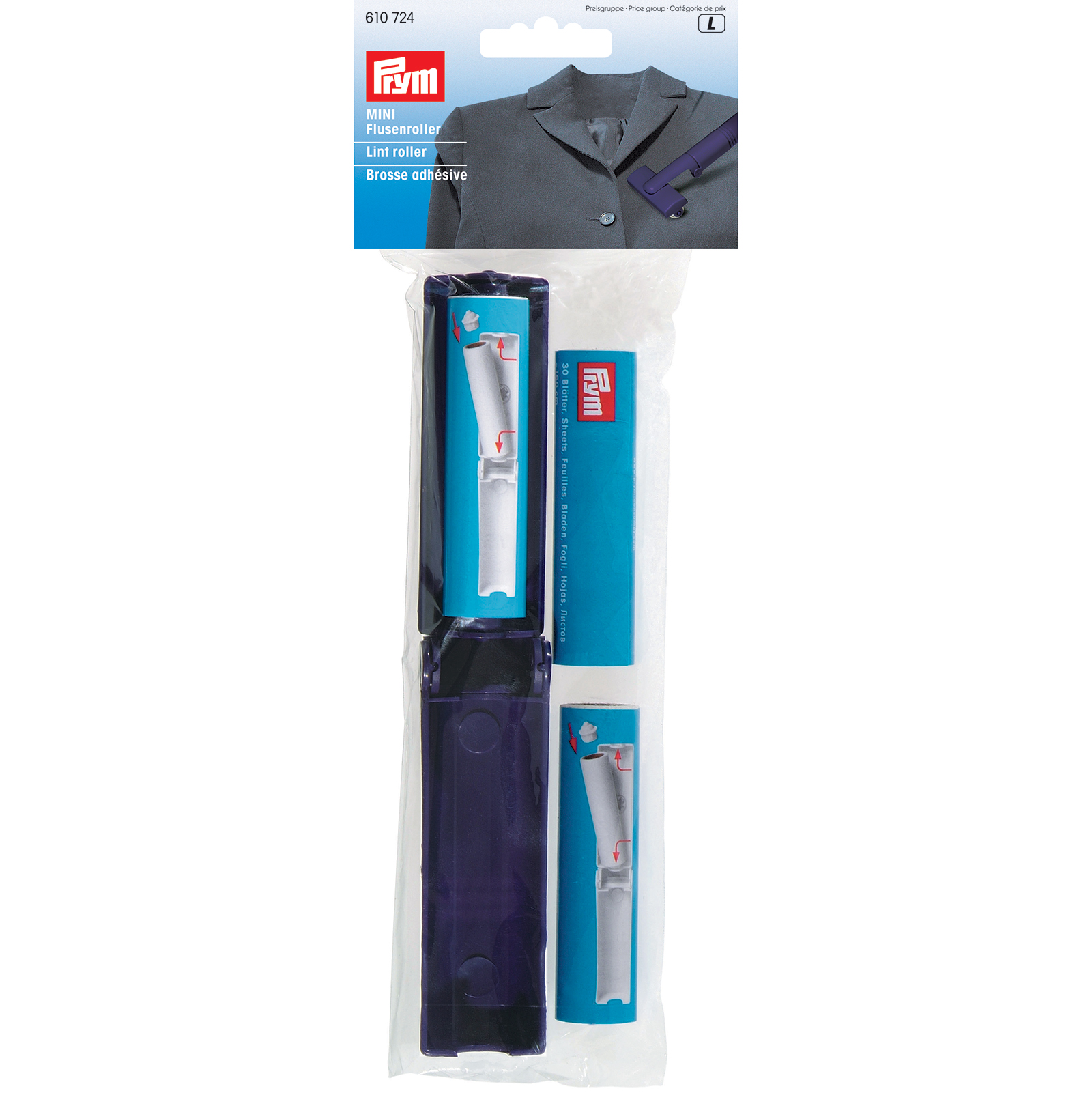 Prym 610724 Pluisjesroller met 2 vervangrollen - Kaart
